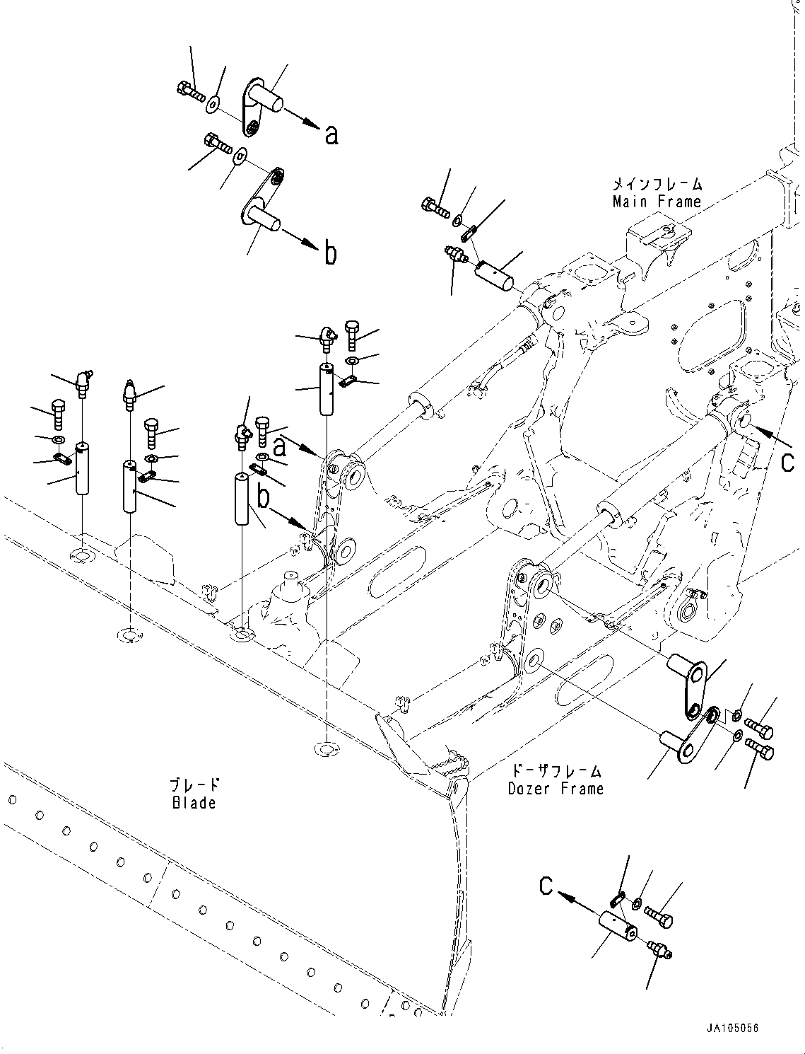 Komatsu parts book diagram for D61PX-24 S/N 48001-UP: LINK, PIN(#41148-)