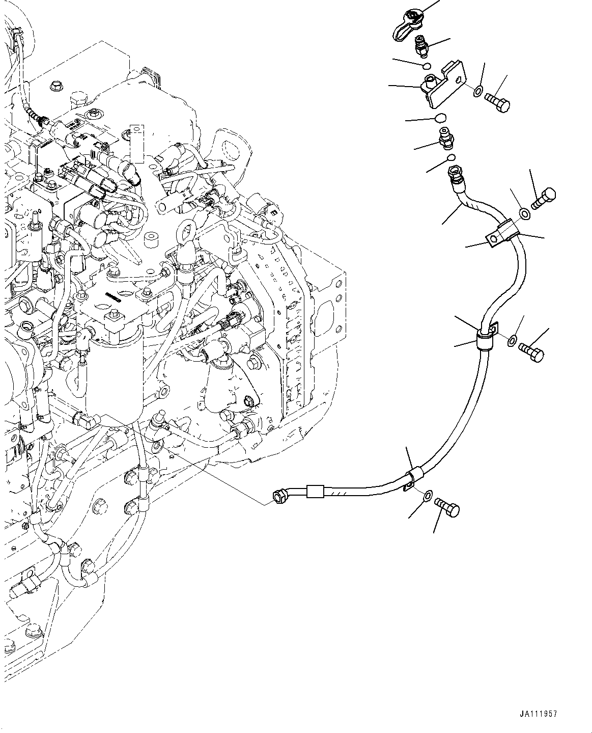 Komatsu parts book diagram for D61PX-24 S/N 48001-UP: PM CLINIC CONNECTOR, (#45339-)
