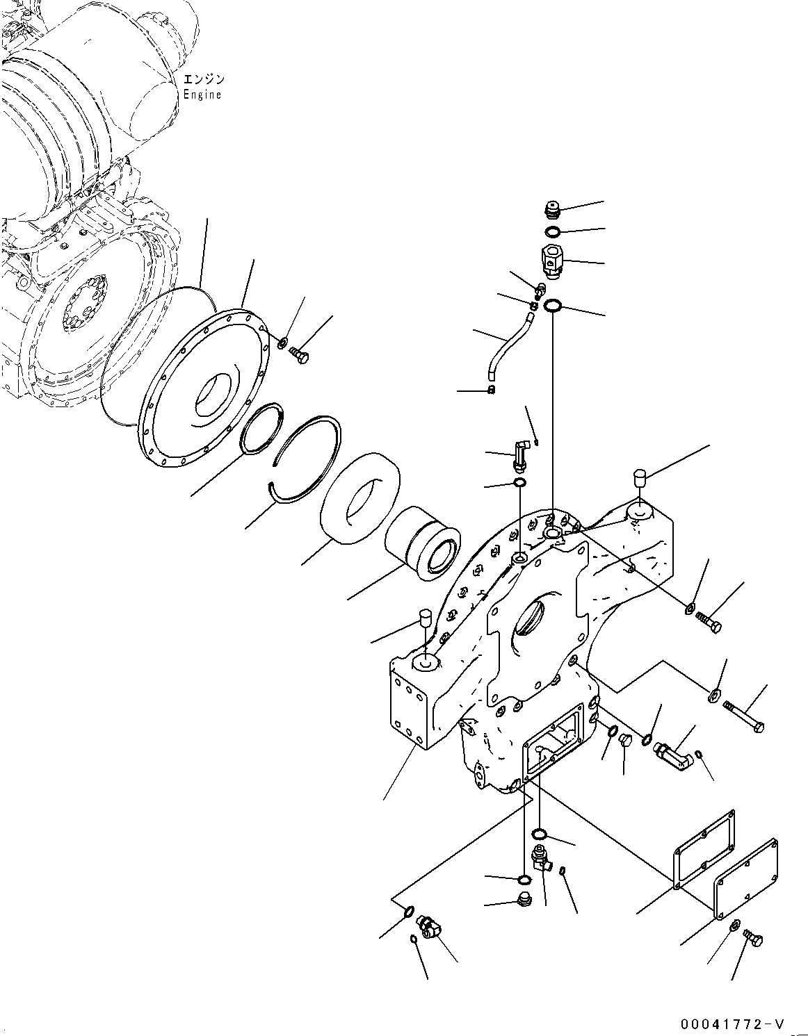 Komatsu parts book diagram for PC800SE-8E0 S/N 67001-UP: PTO (POWER TAKE OFF), CASE(#65001-)