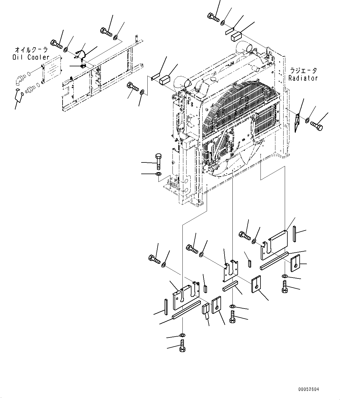 Komatsu parts book diagram for PC800SE-8E0 S/N 67001-UP: COOLING SYSTEM, COVER AND SENSOR(#65561-)