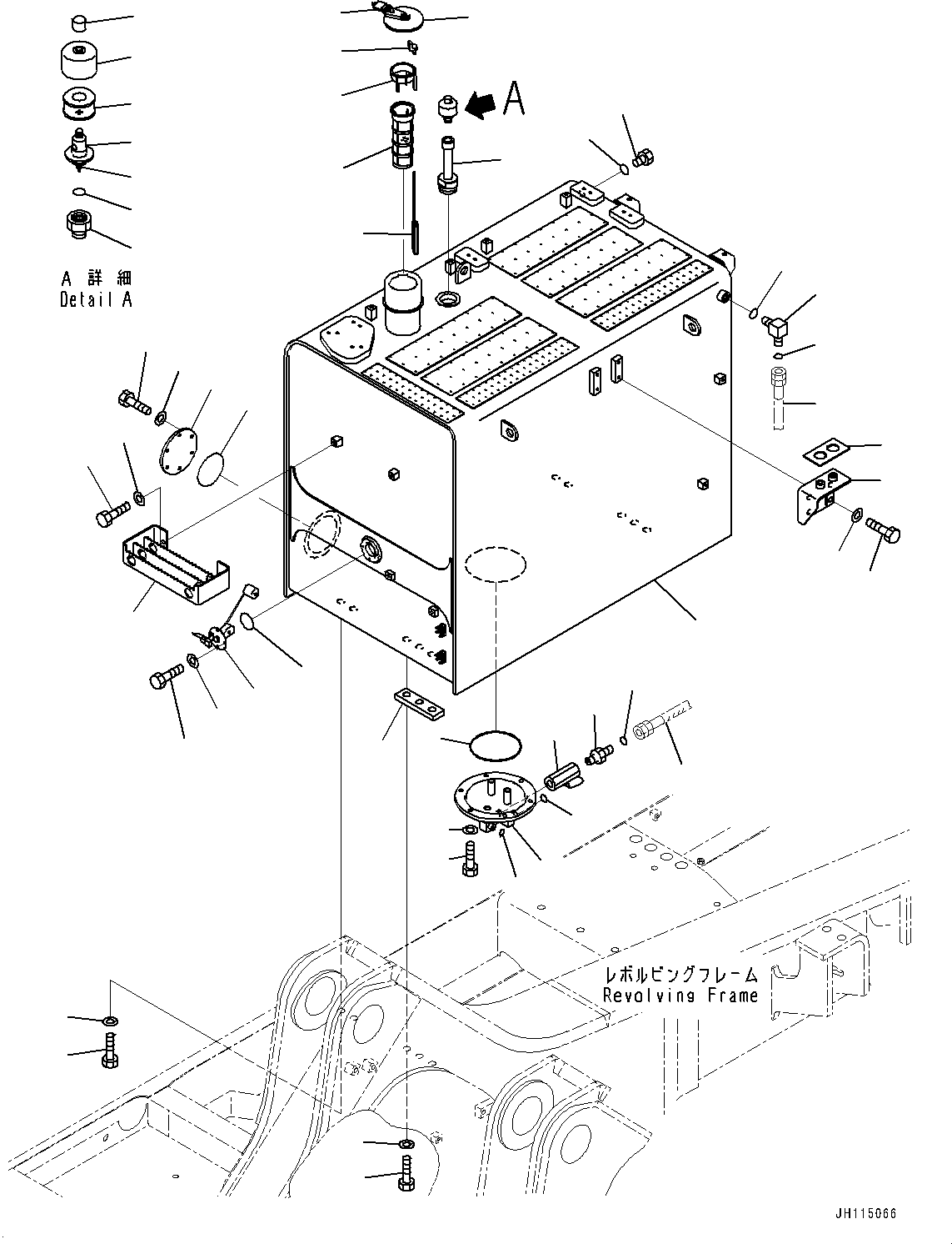 Komatsu parts book diagram for PC800SE-8E0 S/N 67001-UP: FUEL TANK, (#65440-)