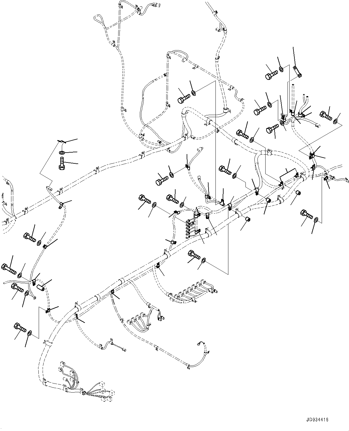 Komatsu parts book diagram for PC800SE-8E0 S/N 67001-UP: ELECTRIC WIRING HARNESS, WIRING HARNESS AND CLIP (2/2)(#65001-)