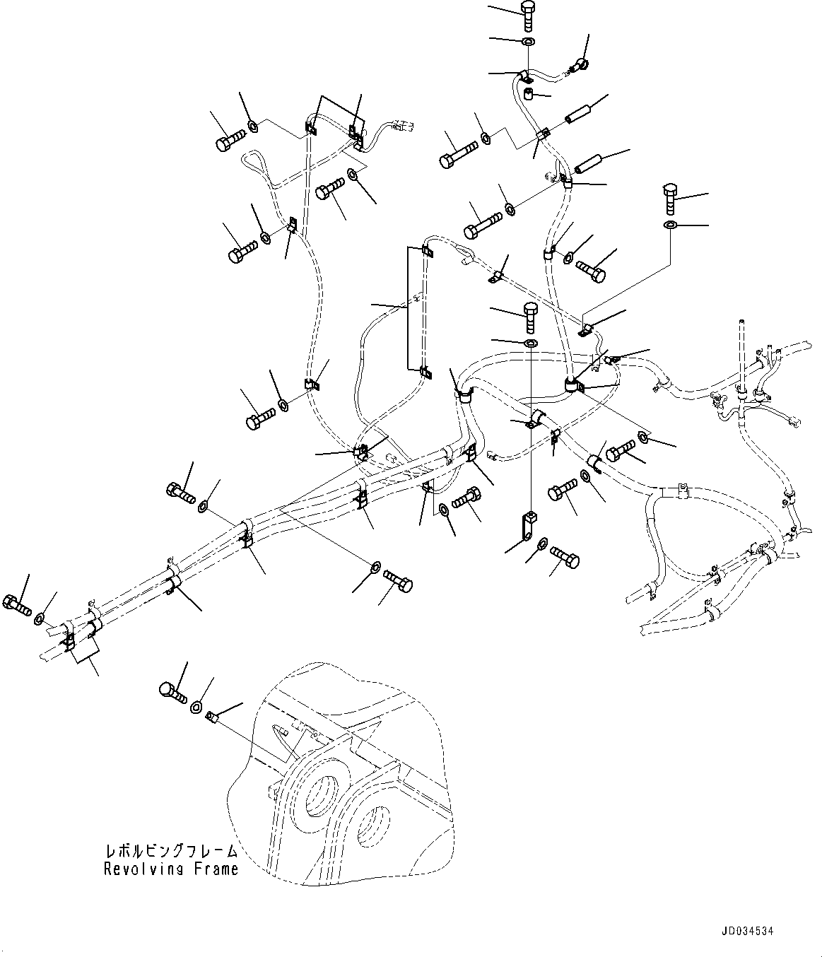 Komatsu parts book diagram for PC800SE-8E0 S/N 67001-UP: ELECTRIC WIRING HARNESS, CLIP (1/2)(#65001-)