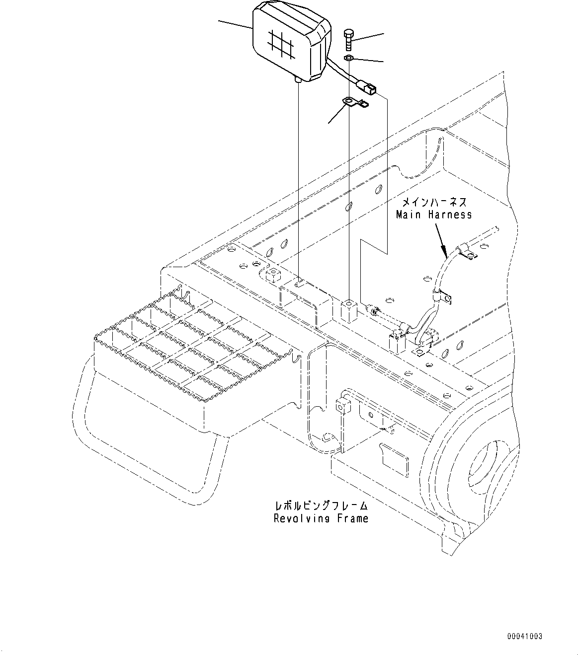 Komatsu parts book diagram for PC800SE-8E0 S/N 67001-UP: ELECTRIC WIRING HARNESS, WORKING LAMP(#65001-)