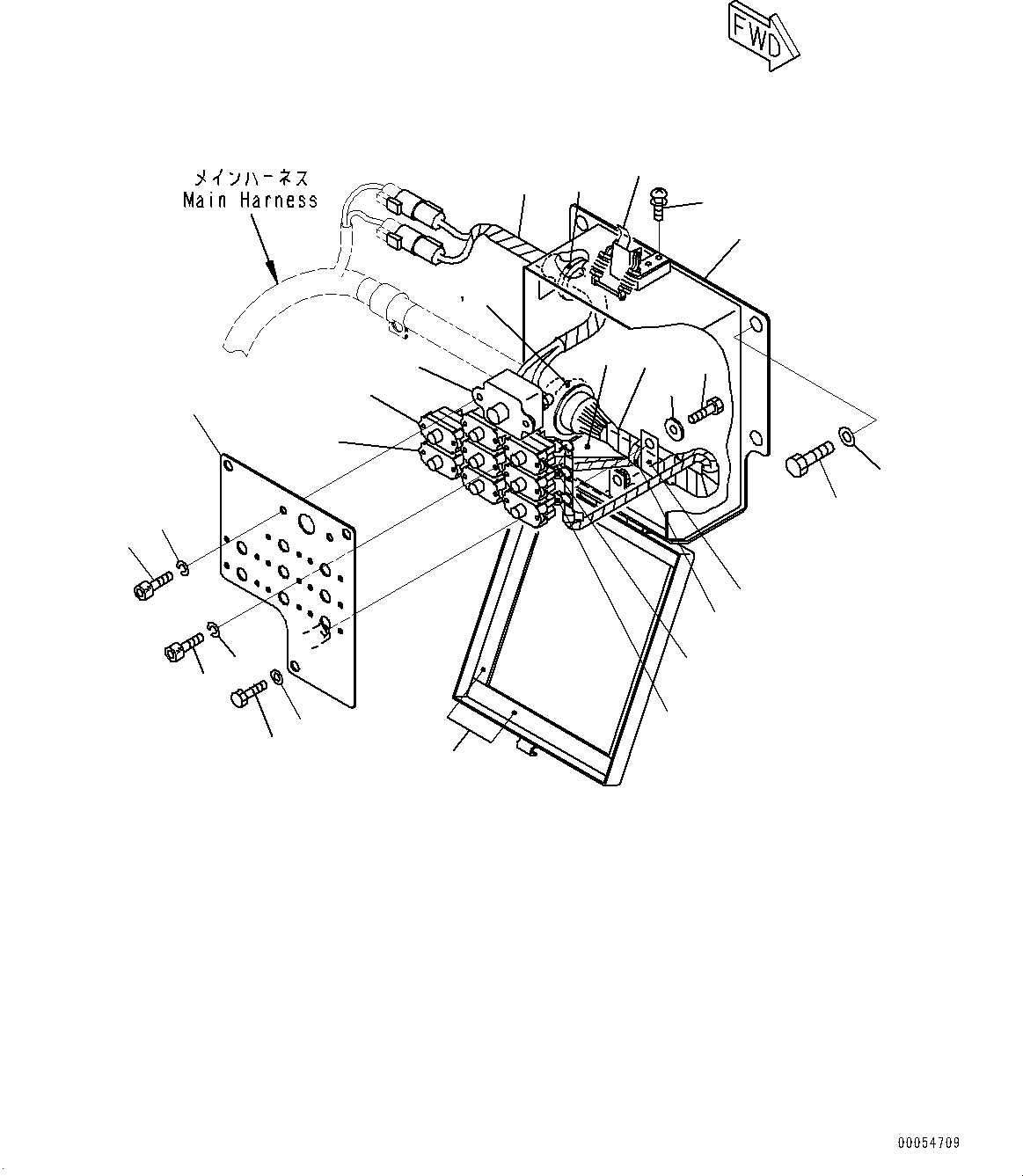 Komatsu parts book diagram for PC800SE-8E0 S/N 67001-UP: ELECTRIC WIRING HARNESS, BREAKER PIPING(#65001-)