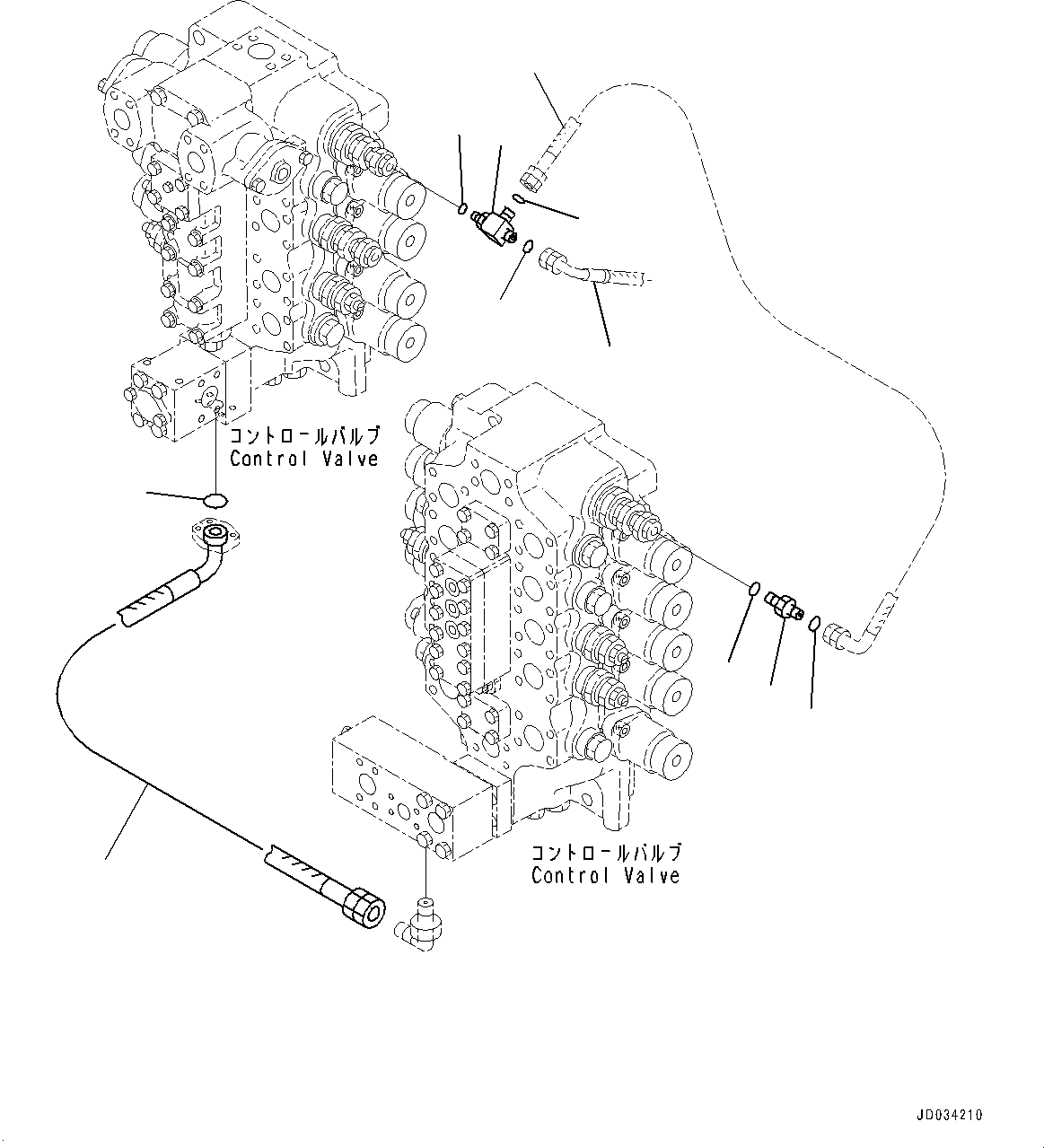 Komatsu parts book diagram for PC800SE-8E0 S/N 67001-UP: CONTROL VALVE, HEAVY LIFT AND PRESSURE SUPPORT(#65001-)