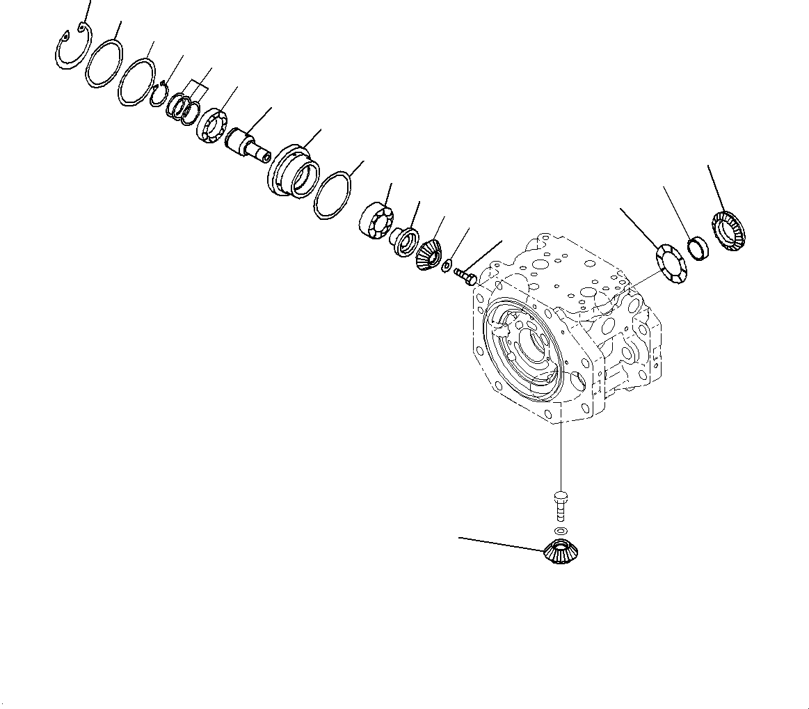 Komatsu parts book diagram for PC800SE-8E0 S/N 67001-UP: HYDRAULIC PUMP, PISTON PUMP (7/14)(#65001-65762)