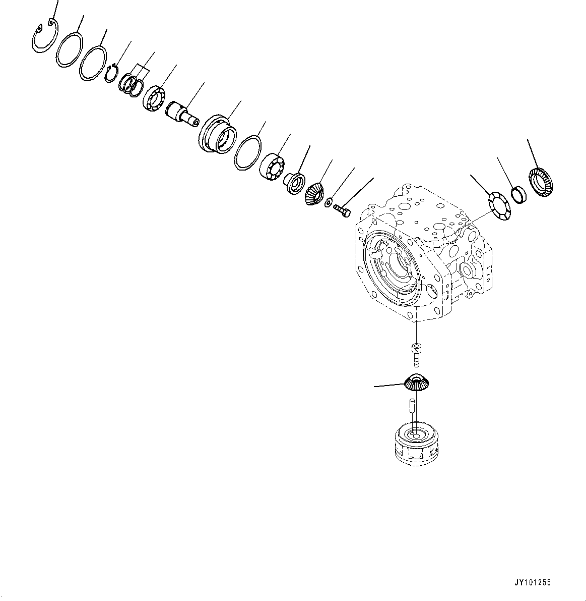 Komatsu parts book diagram for PC800SE-8E0 S/N 67001-UP: HYDRAULIC PUMP, PISTON PUMP (7/14)(#65763-)
