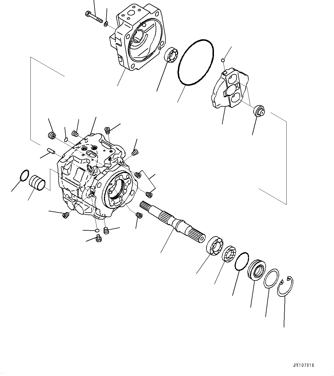 Komatsu parts book diagram for PC800SE-8E0 S/N 67001-UP: HYDRAULIC PUMP, PISTON PUMP (10/14)(#65051-)