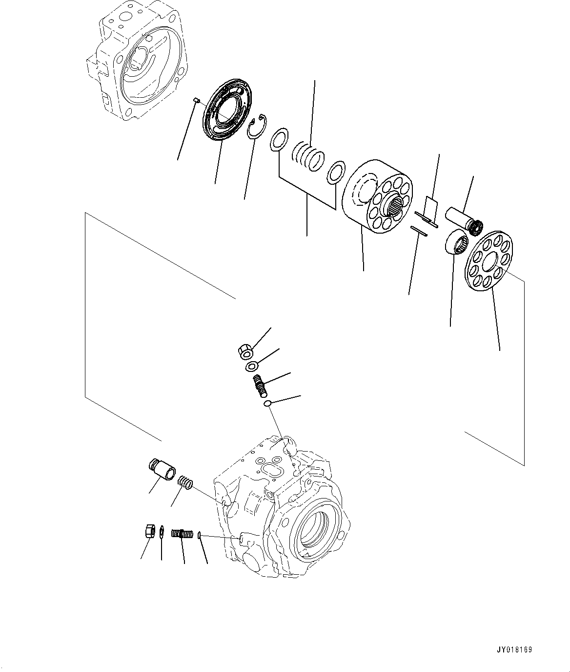 Komatsu parts book diagram for PC800SE-8E0 S/N 67001-UP: HYDRAULIC PUMP, PISTON PUMP (11/14)(#65001-65050)