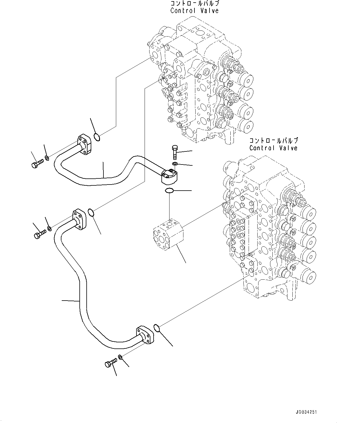 Komatsu parts book diagram for PC800SE-8E0 S/N 67001-UP: STRAIGHT TRAVEL PIPING, (#65001-)