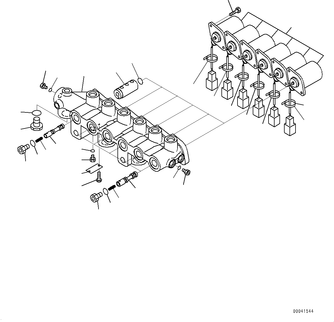 Komatsu parts book diagram for PC800SE-8E0 S/N 67001-UP: SOLENOID VALVE, INNER PARTS(#65001-)