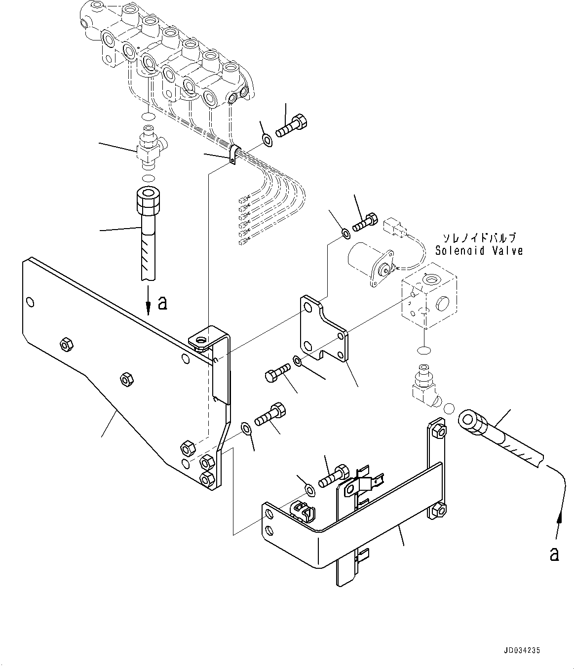 Komatsu parts book diagram for PC800SE-8E0 S/N 67001-UP: SOLENOID VALVE, SWING PRIORITY VALVE AND PIPING (2/2)(#65001-)