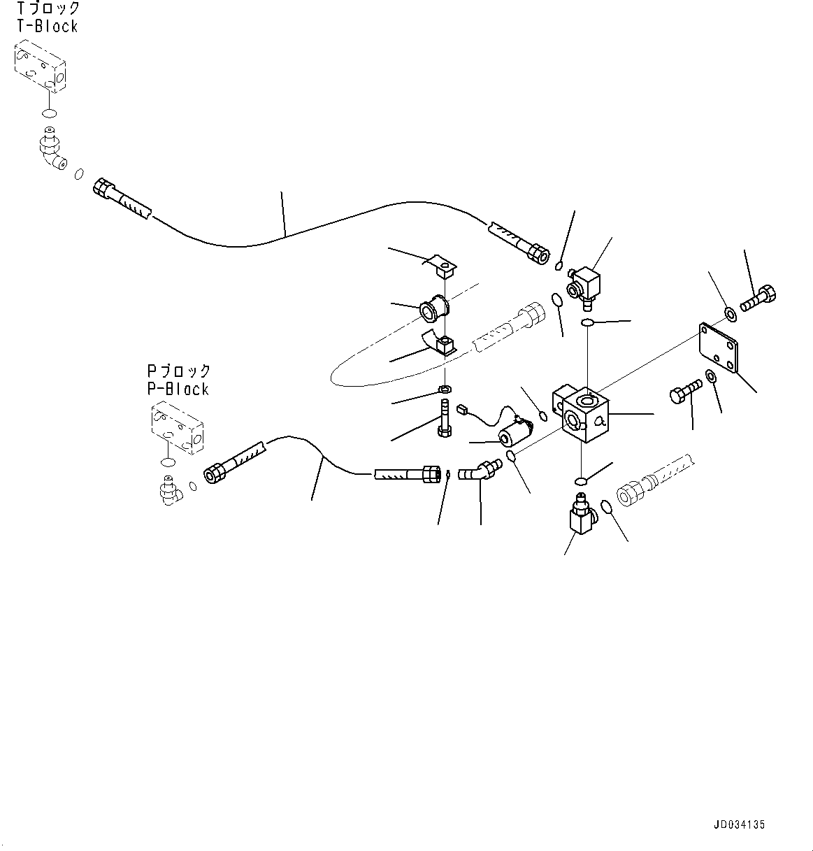 Komatsu parts book diagram for PC800SE-8E0 S/N 67001-UP: PROPORTIONAL PRESSURE CONTROL (PPC) PUMP PIPING, PPC LOCK SOLENOID VALVE(#65001-)