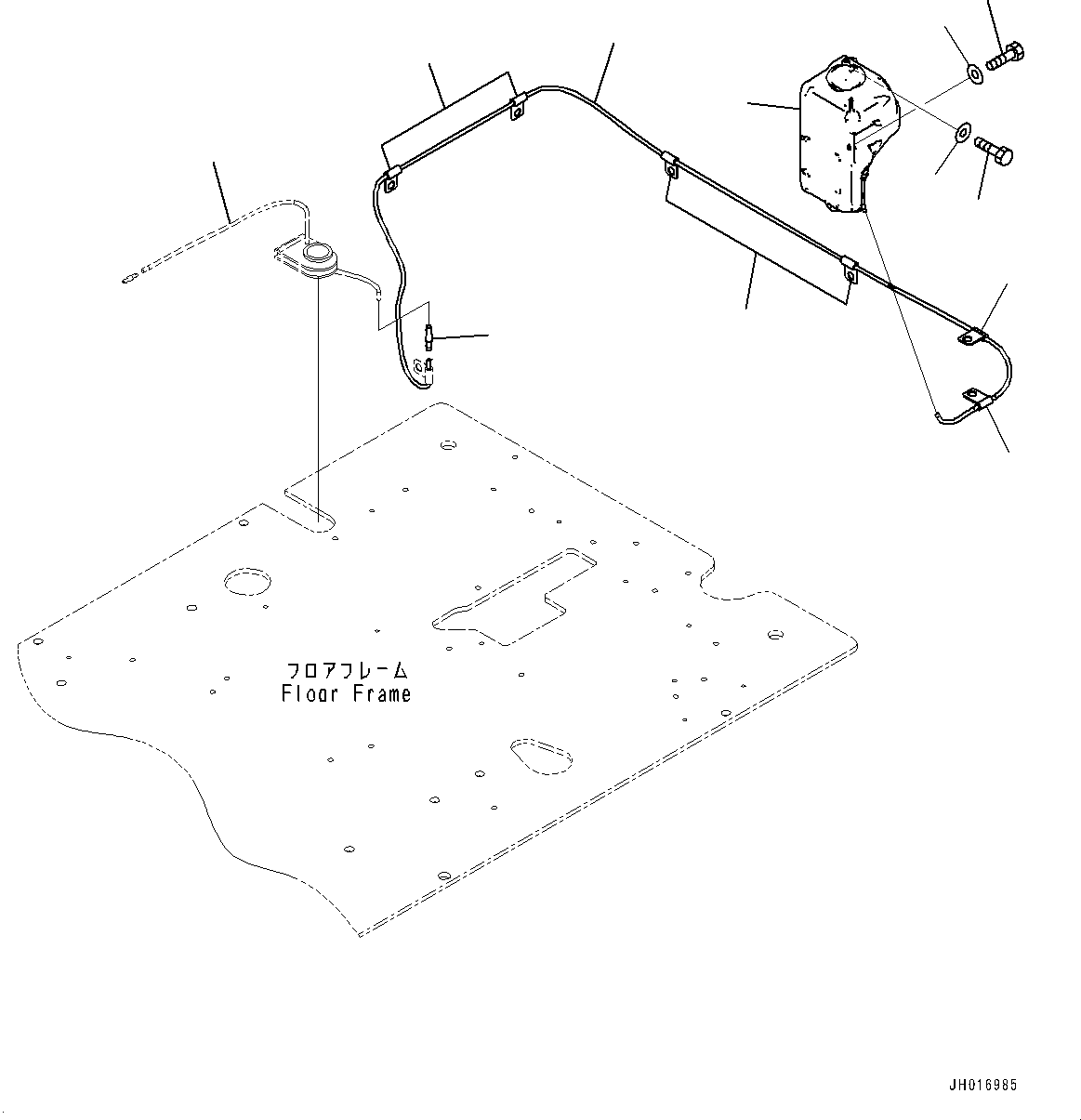 Komatsu parts book diagram for PC800SE-8E0 S/N 67001-UP: WINDOW WASHER, (#65001-)