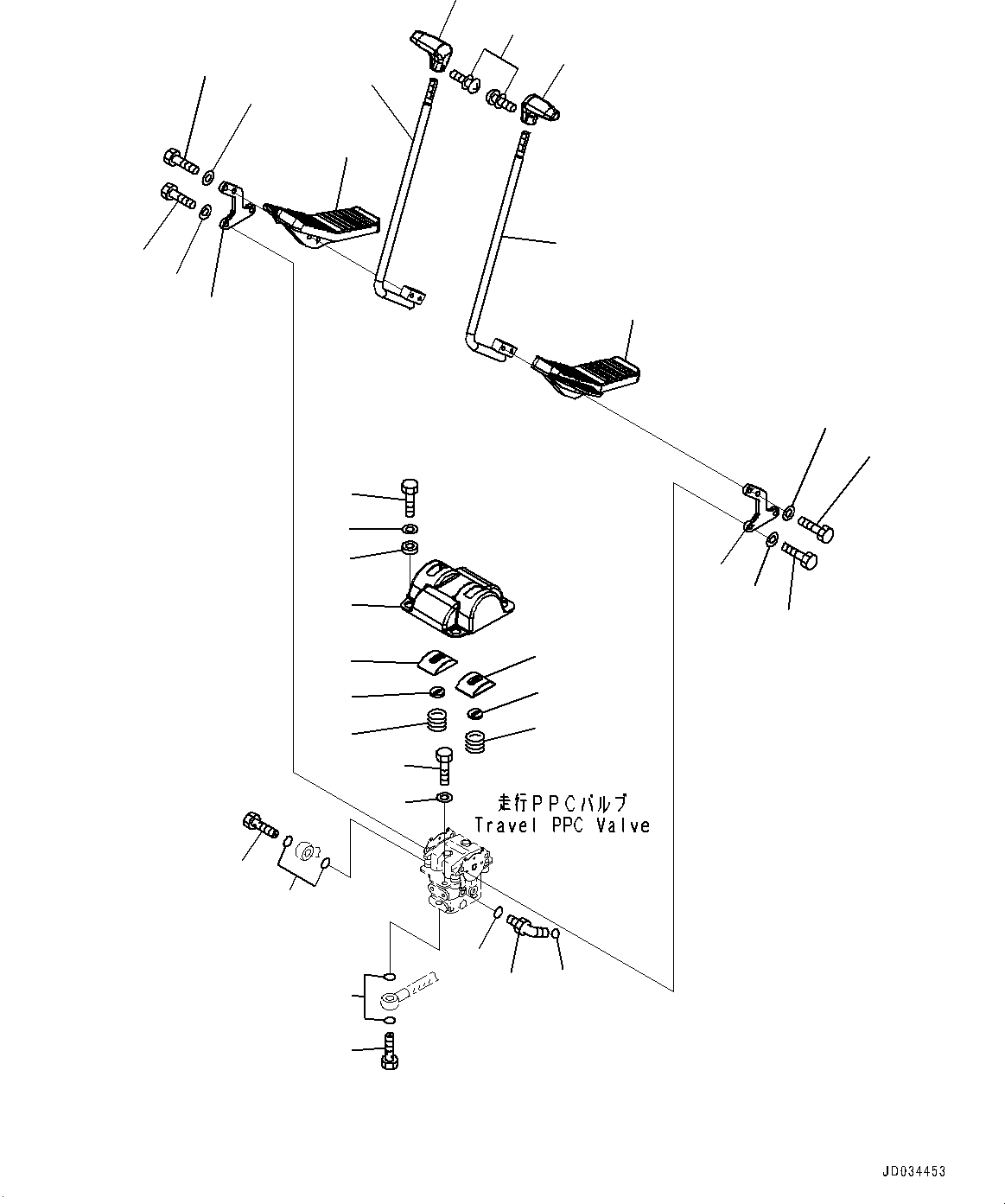Komatsu parts book diagram for PC800SE-8E0 S/N 67001-UP: CAB, FLOOR, TRAVEL CONTROL(#67001-)