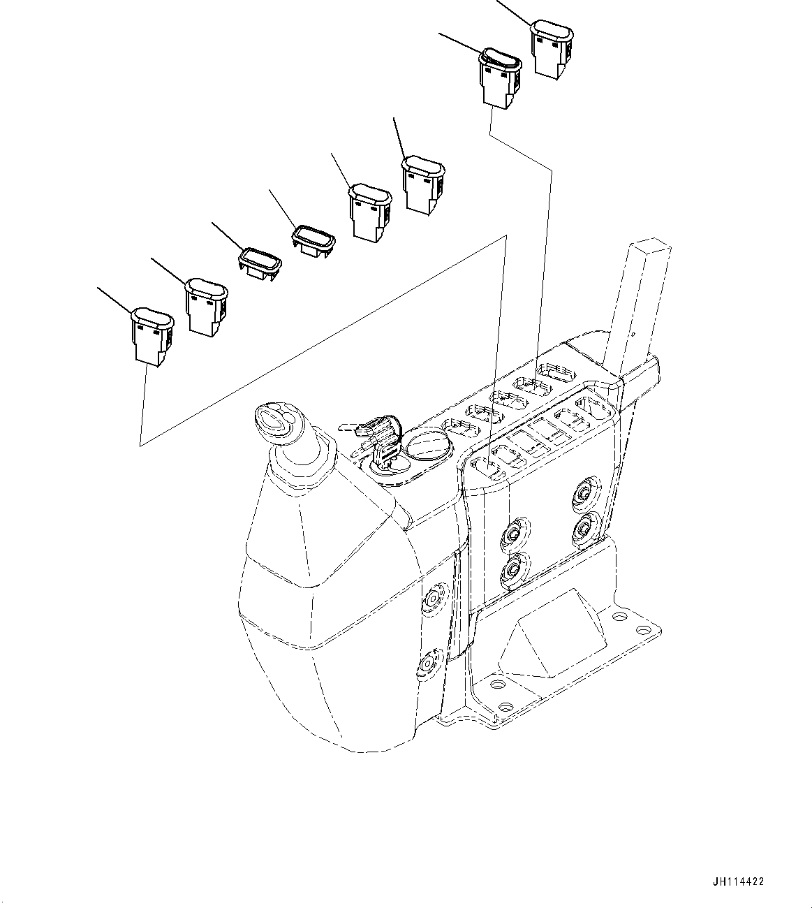 Komatsu parts book diagram for PC800SE-8E0 S/N 67001-UP: ADDITIONAL SWITCH, (#67001-)