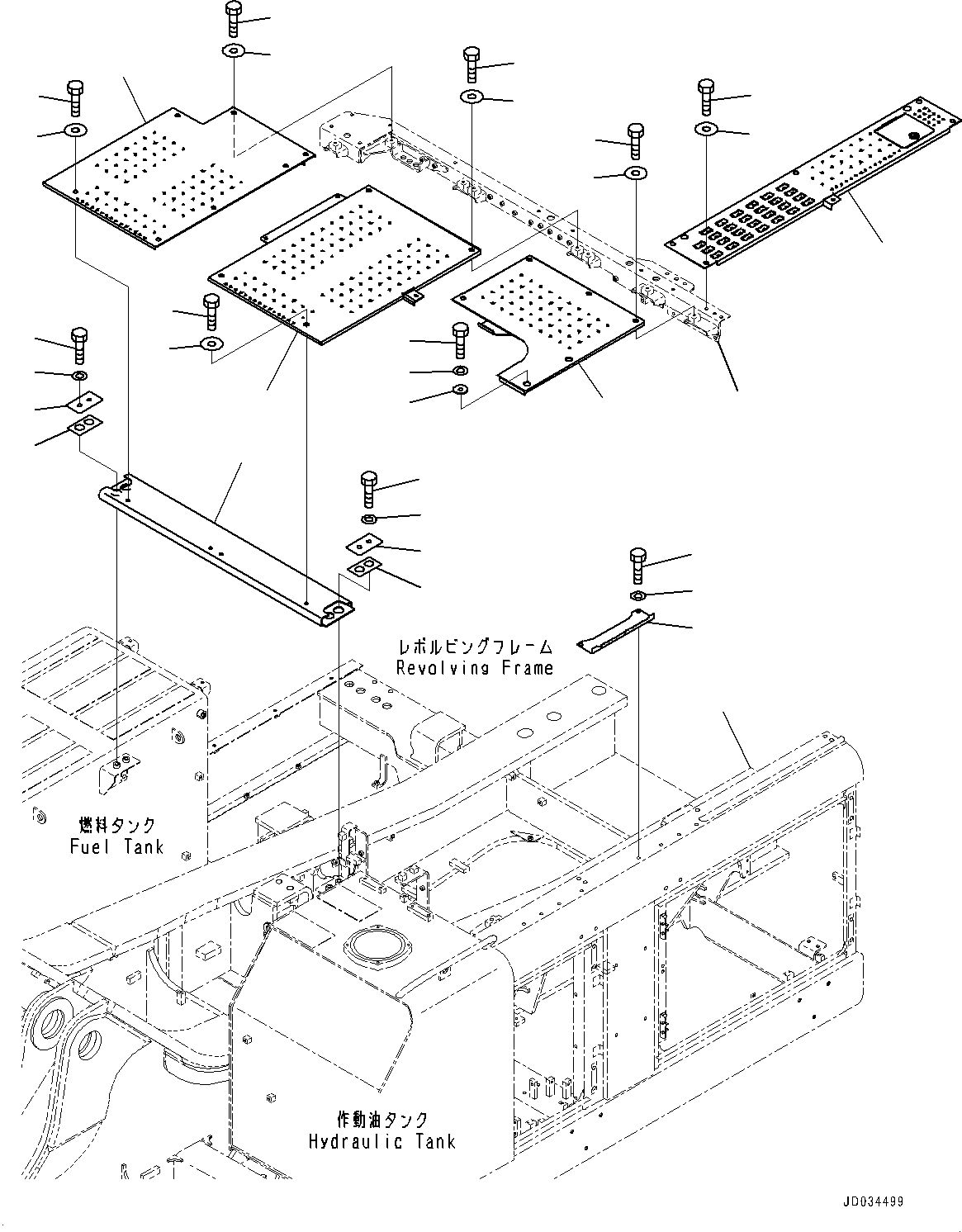 Komatsu parts book diagram for PC800SE-8E0 S/N 67001-UP: UPPER COVER, (#65001-)