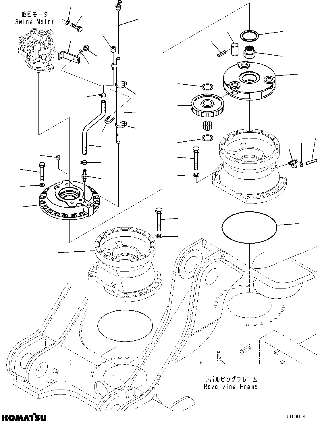 Komatsu parts book diagram for PC800SE-8E0 S/N 67001-UP: SWING MACHINERY AND MOTOR, 1ST CARRIER AND GAUGE SUPPORT, REAR(#65718-)
