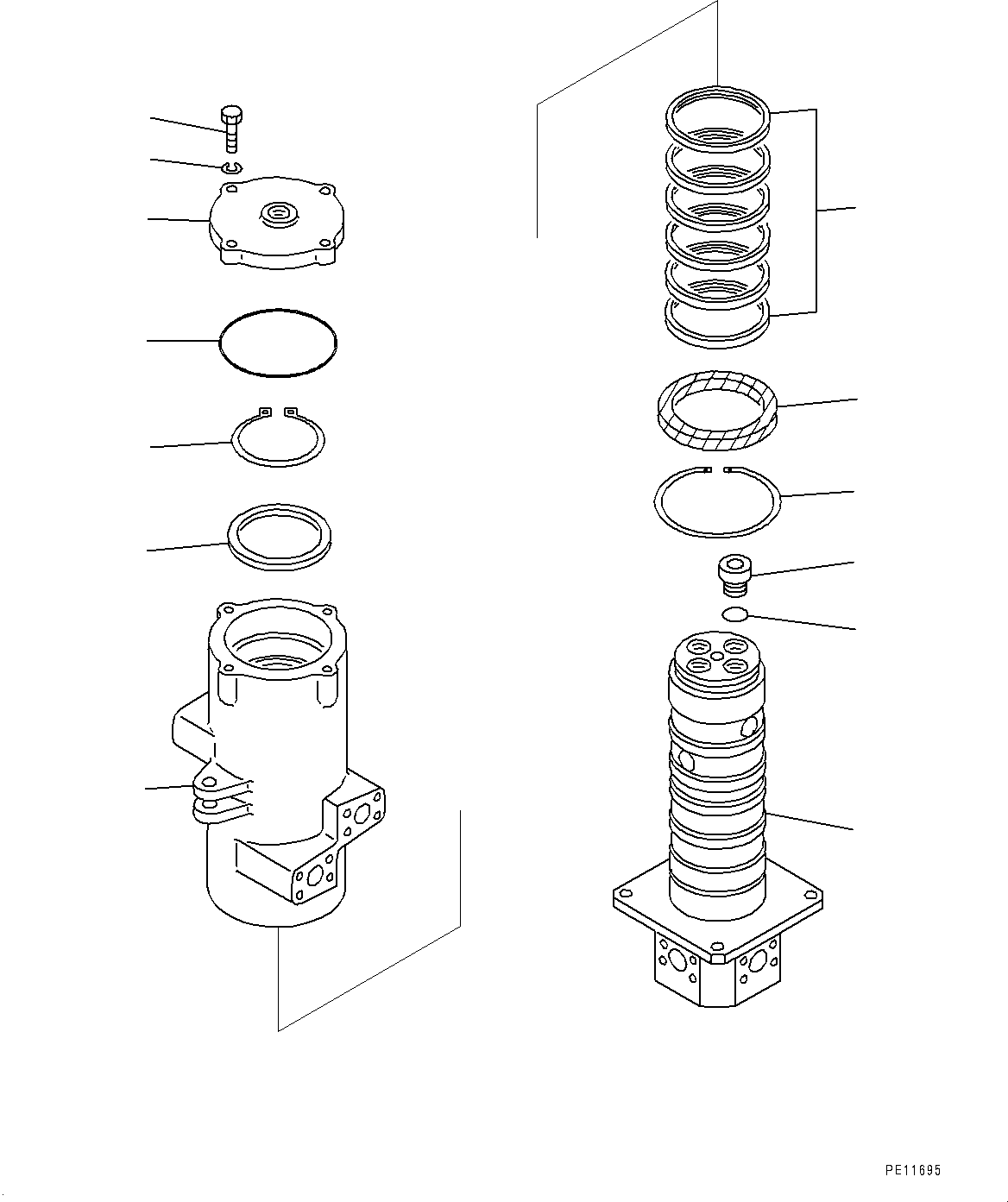 Komatsu parts book diagram for PC800SE-8E0 S/N 67001-UP: SWIVEL JOINT, INNER PARTS(#65001-65411)