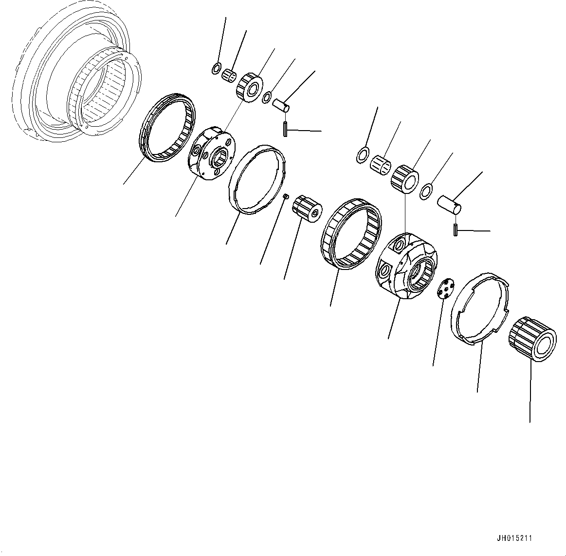 Komatsu parts book diagram for PC800SE-8E0 S/N 67001-UP: FINAL DRIVE ASSEMBLY, 1ST AND 2ND CARRIER, L.H., R.H. (SUPPLY ONLY)(#65001-)
