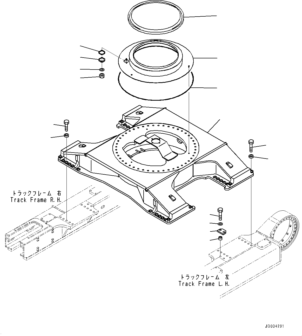 Komatsu parts book diagram for PC800SE-8E0 S/N 67001-UP: CENTER FRAME, (#65001-65068)