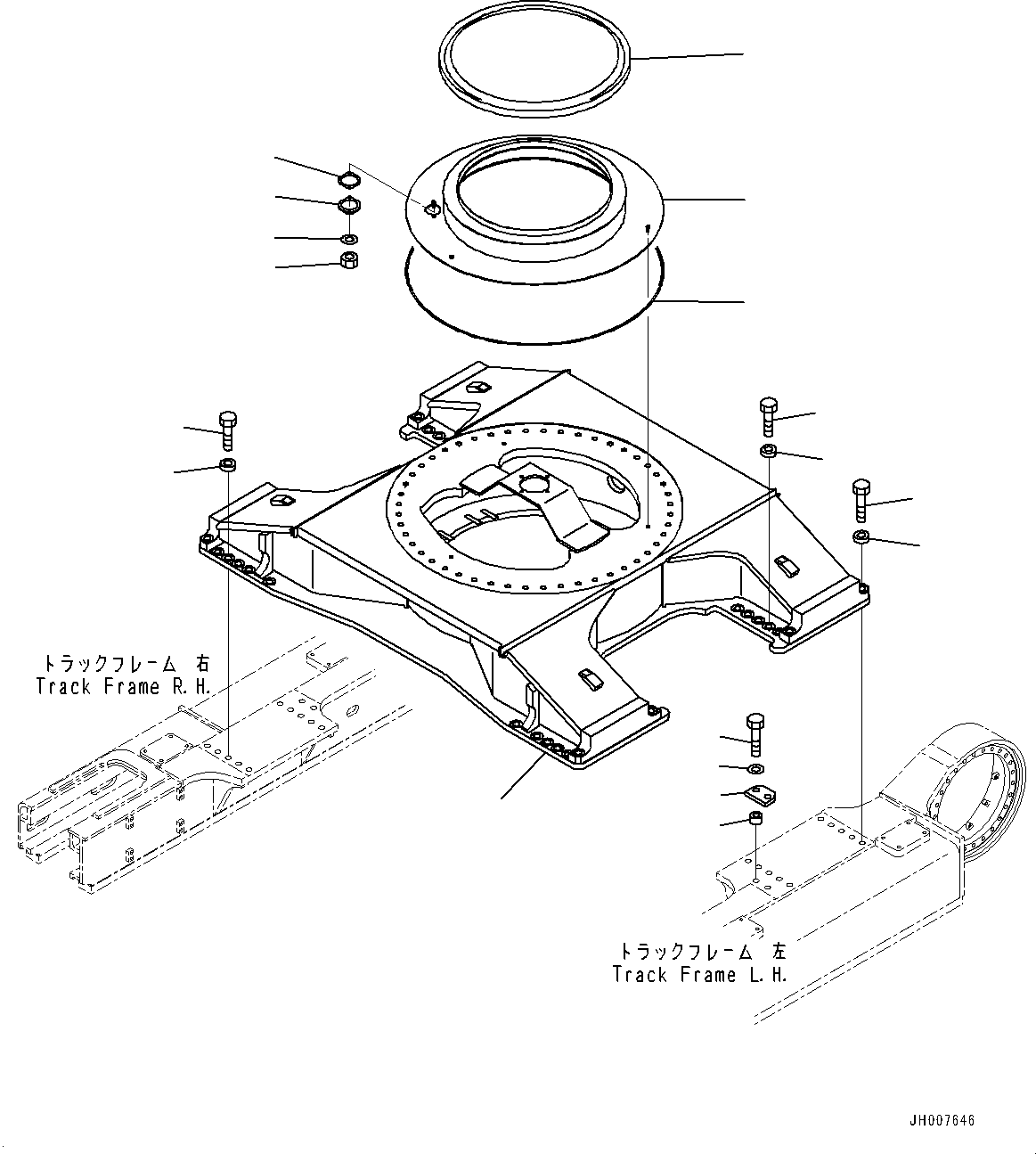Komatsu parts book diagram for PC800SE-8E0 S/N 67001-UP: CENTER FRAME, (#65069-)