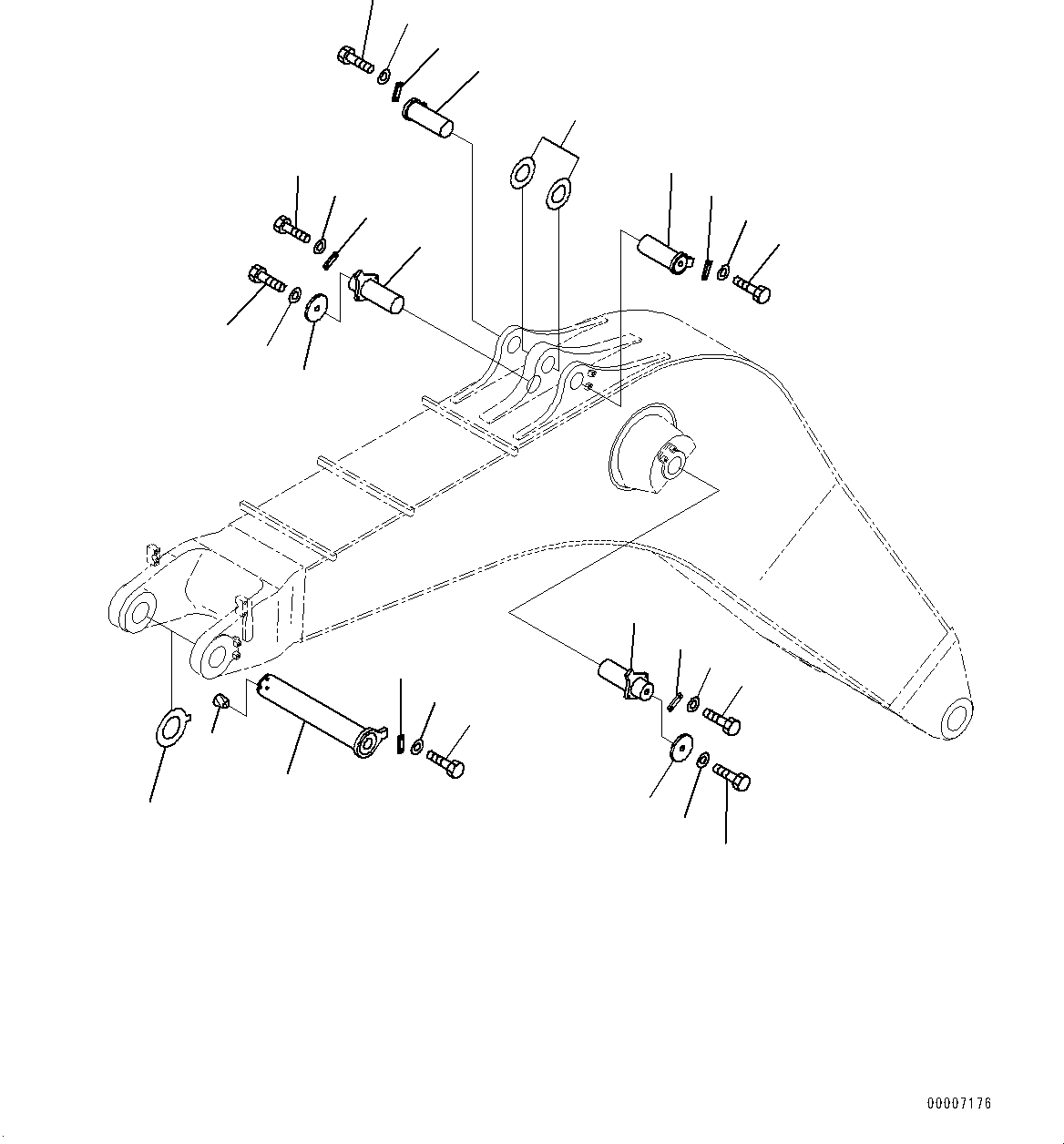 Komatsu parts book diagram for PC800SE-8E0 S/N 67001-UP: BOOM, PIN(#65001-)