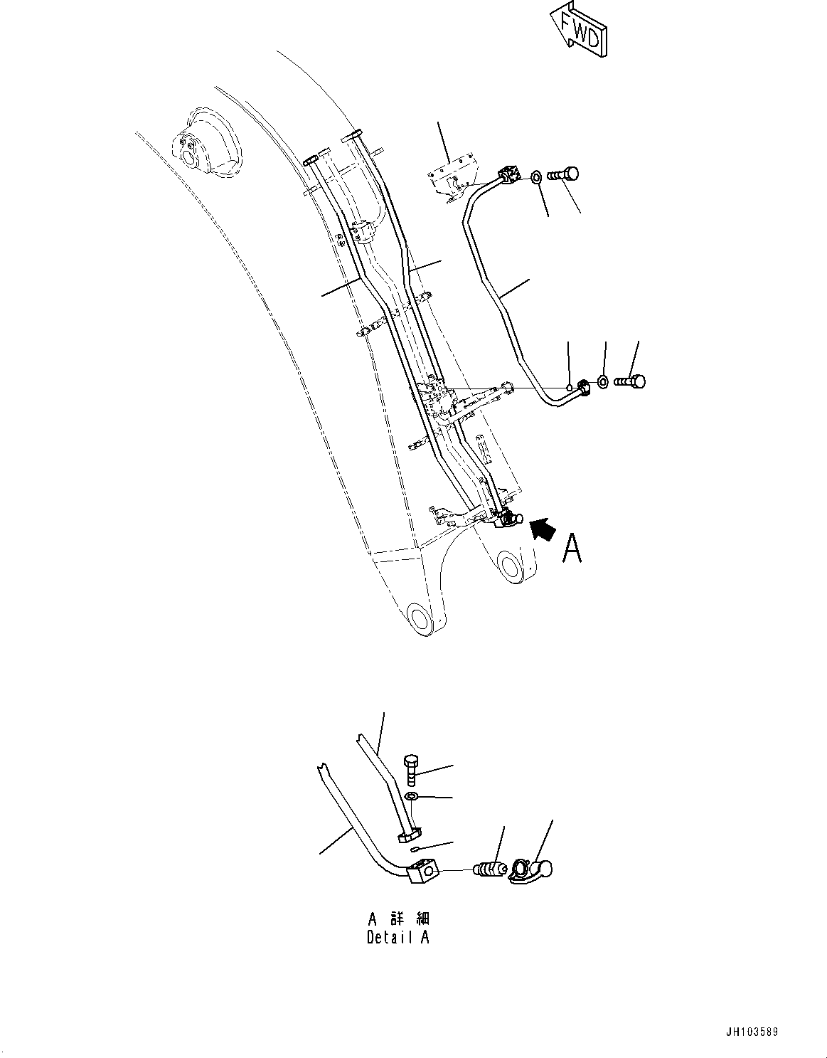 Komatsu parts book diagram for PC800SE-8E0 S/N 67001-UP: BOOM, ARM CYLINDER PIPING (1/5)(#65416-)