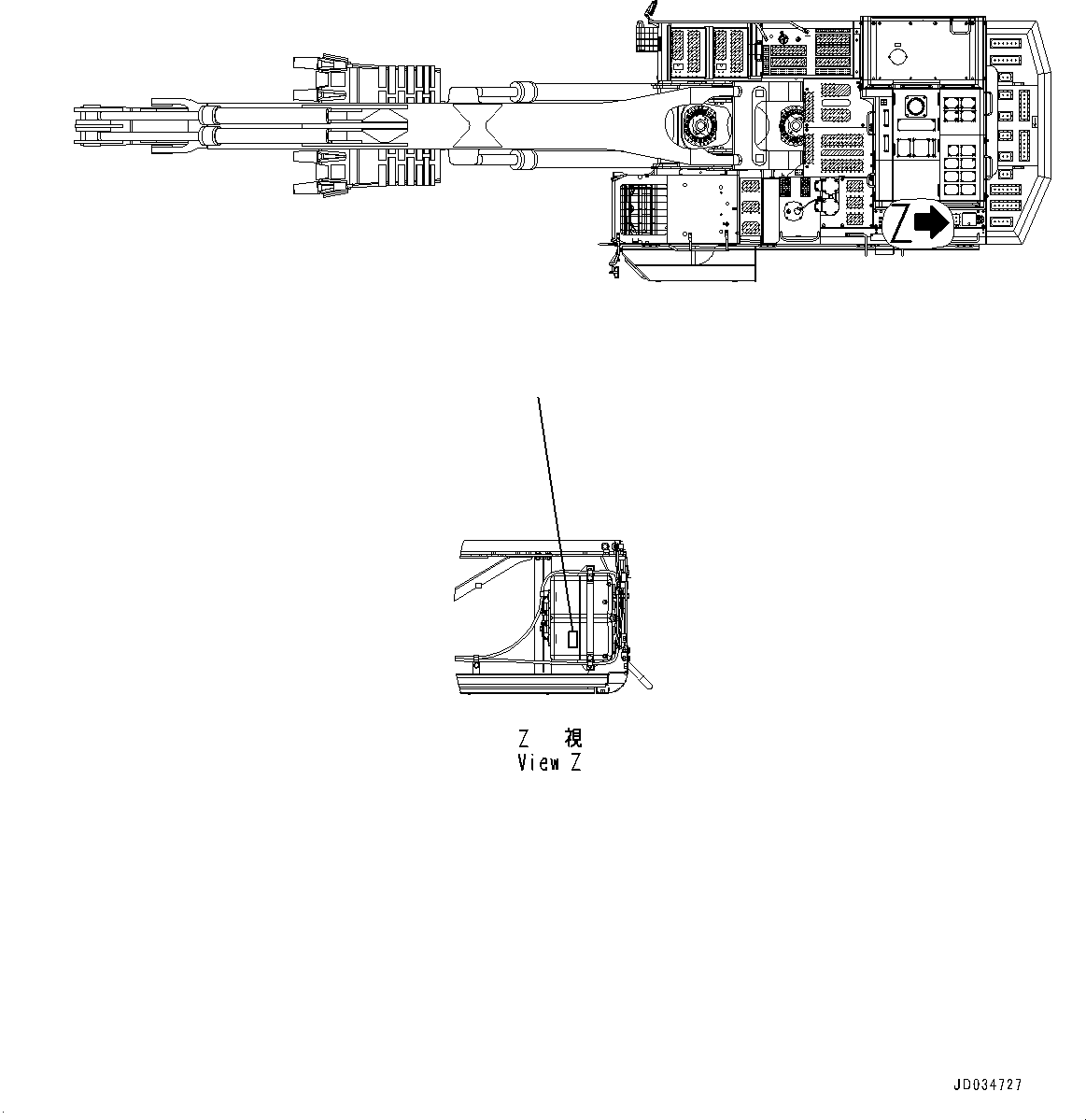 Komatsu parts book diagram for PC800SE-8E0 S/N 67001-UP: COOLANT DECAL, (#65237-)