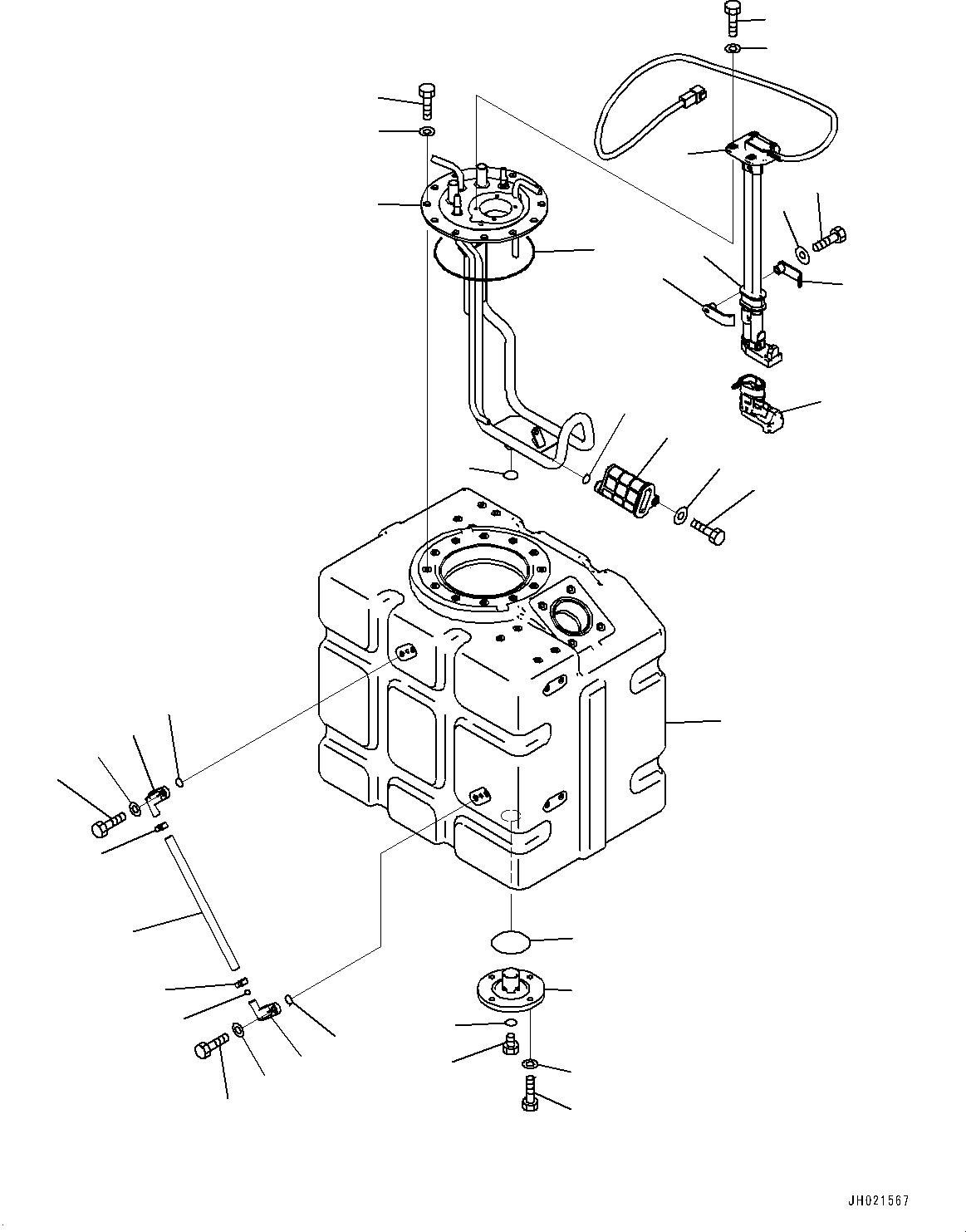 Komatsu parts book diagram for PC360LCI-11 S/N 94001-UP (For KAL): DEF TANK, TANK AND SENSOR(#91717-)