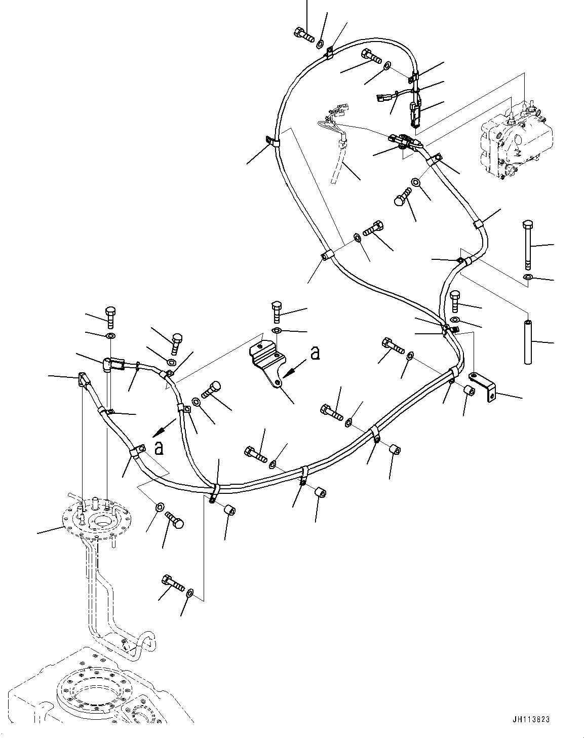 Komatsu parts book diagram for PC360LCI-11 S/N 94001-UP (For KAL): DEF PIPING, SUCTION AND RETURN PIPING(#92054-)