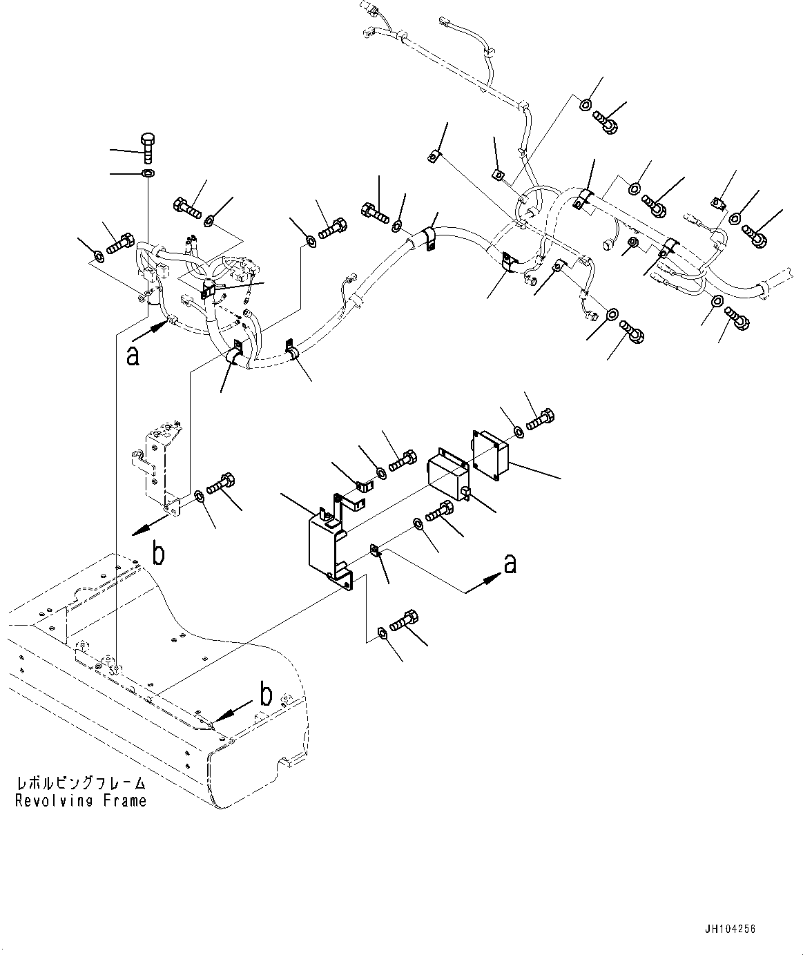 Komatsu parts book diagram for PC360LCI-11 S/N 94001-UP (For KAL): ELECTRIC WIRING HARNESS, MAIN WIRING HARNESS CLAMP (3/7)(#92346-)
