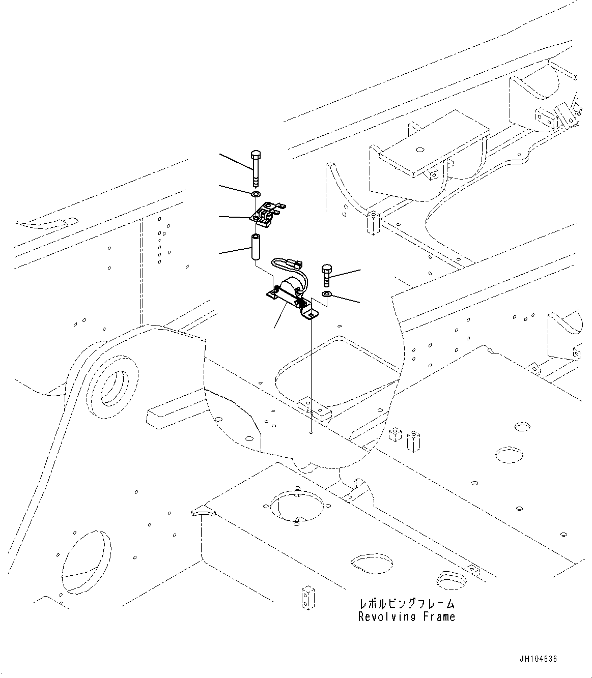Komatsu parts book diagram for PC360LCI-11 S/N 94001-UP (For KAL): BACKUP ALARM, (#90156-)