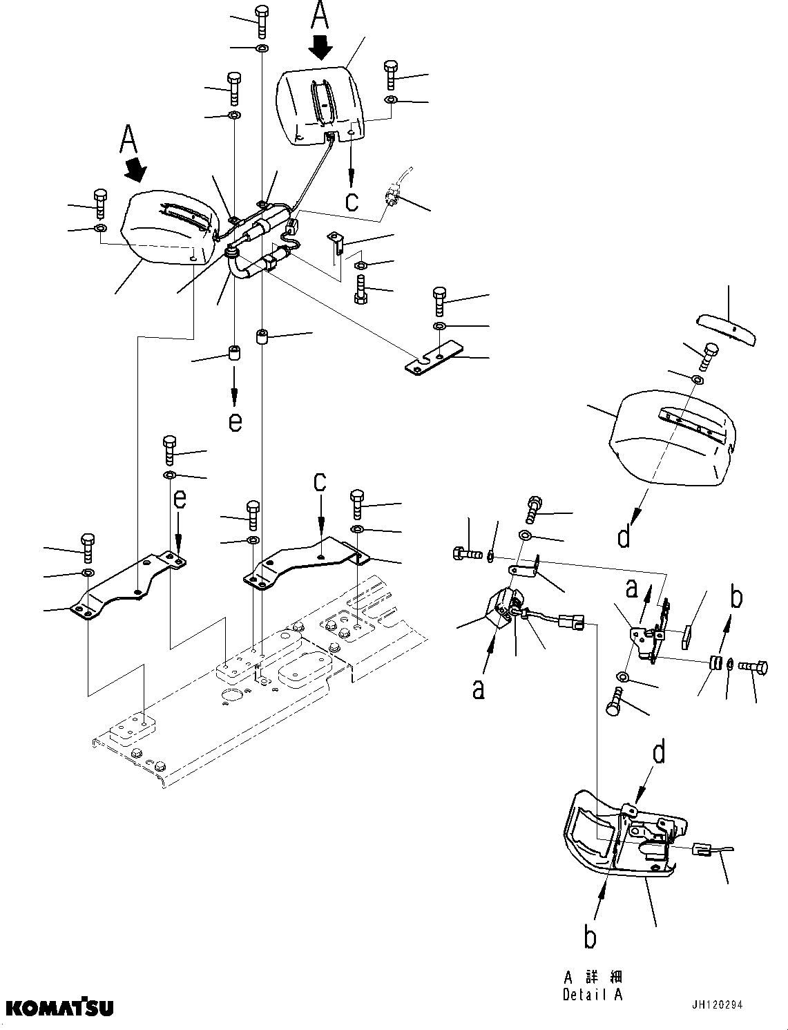 Komatsu parts book diagram for PC360LCI-11 S/N 94001-UP (For KAL): KOMVISION CAMERA, R.H.(#94001-)