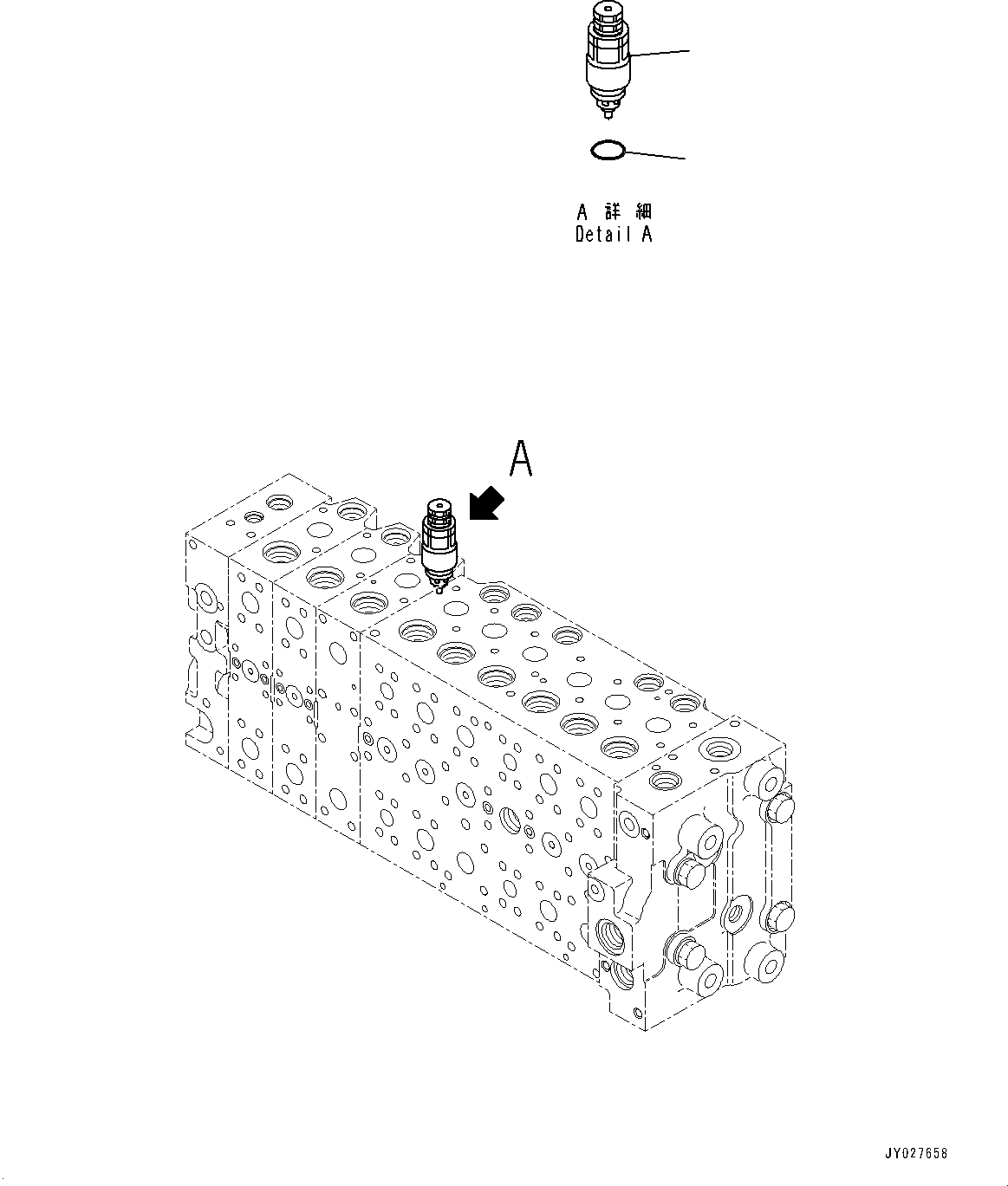 Komatsu parts book diagram for PC360LCI-11 S/N 94001-UP (For KAL): CONTROL VALVE, 9-SPOOL (21/26)(#90001-)
