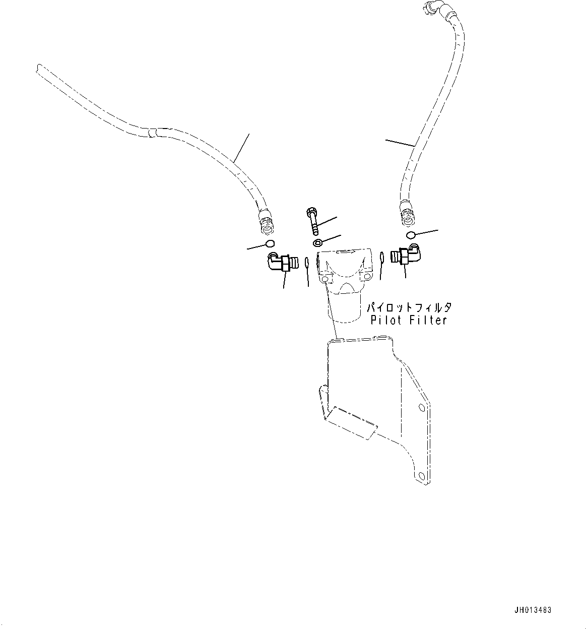 Komatsu parts book diagram for PC360LCI-11 S/N 94001-UP (For KAL): ATTACHMENT PIPING, PILOT PIPING(#94001-)