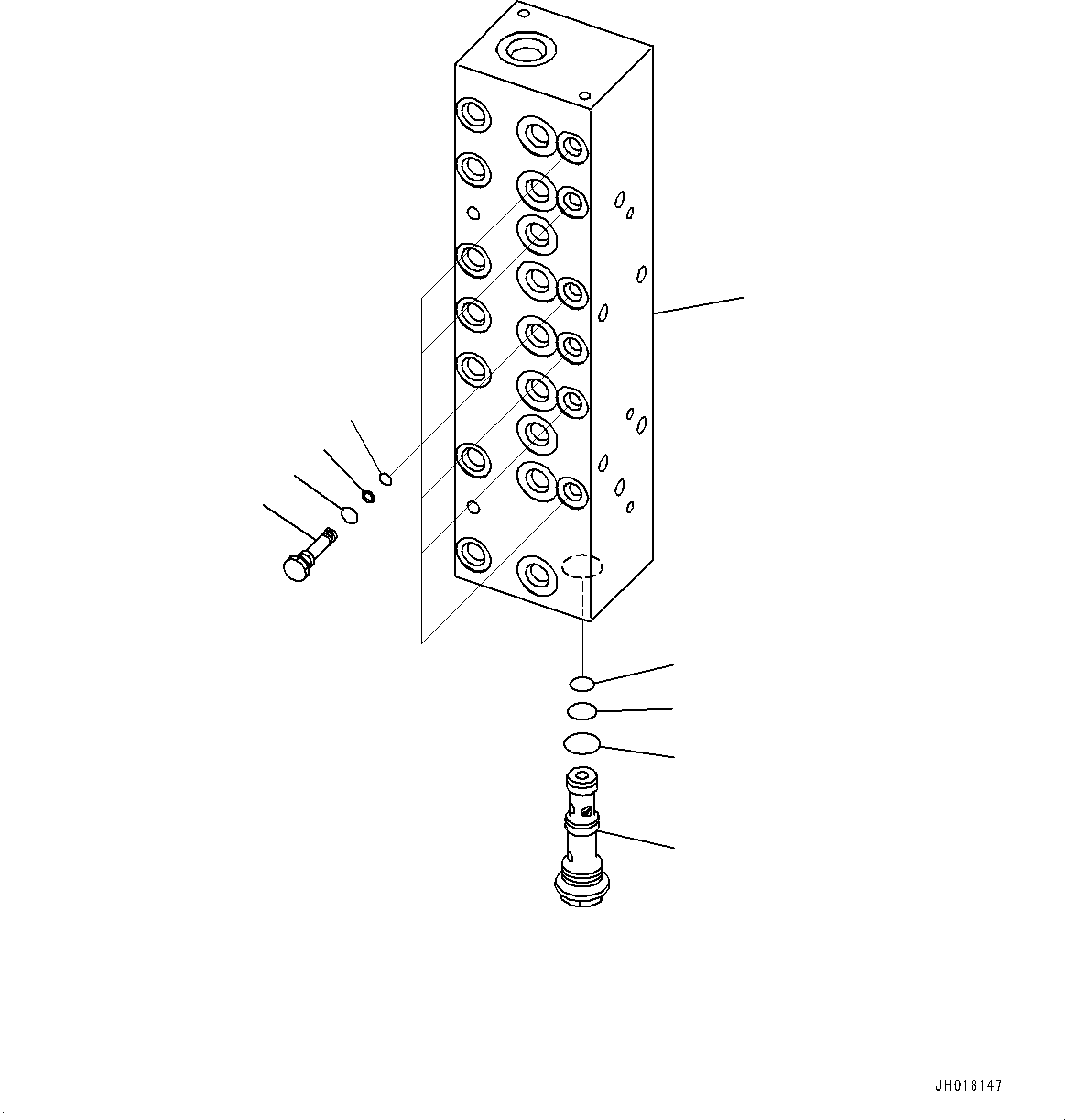 Komatsu parts book diagram for PC360LCI-11 S/N 94001-UP (For KAL): PRESSURE SWITCH BLOCK, EPC VALVE(#90156-)