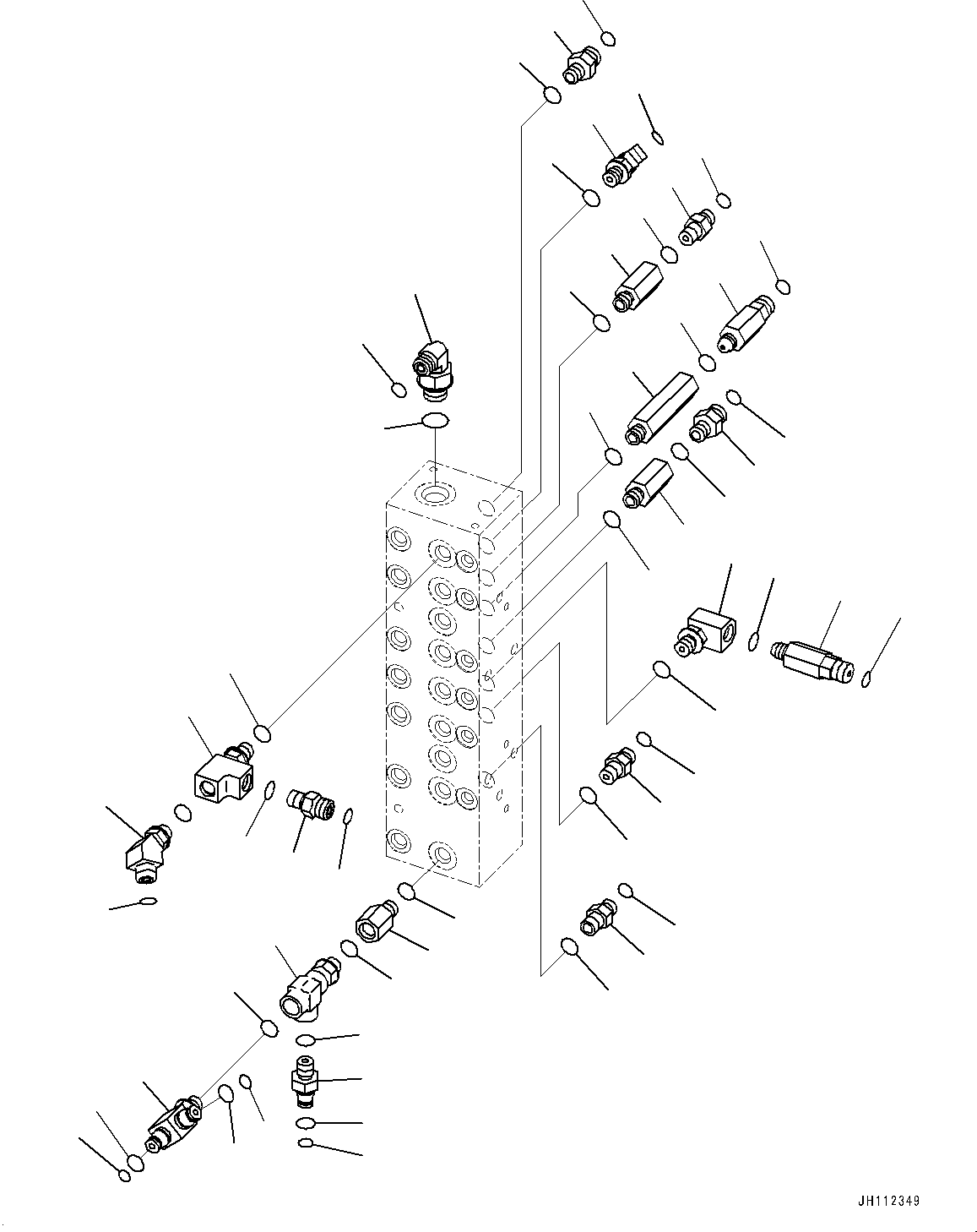 Komatsu parts book diagram for PC360LCI-11 S/N 94001-UP (For KAL): PRESSURE SWITCH BLOCK, CONNECTING PARTS (3/3)(#90156-)