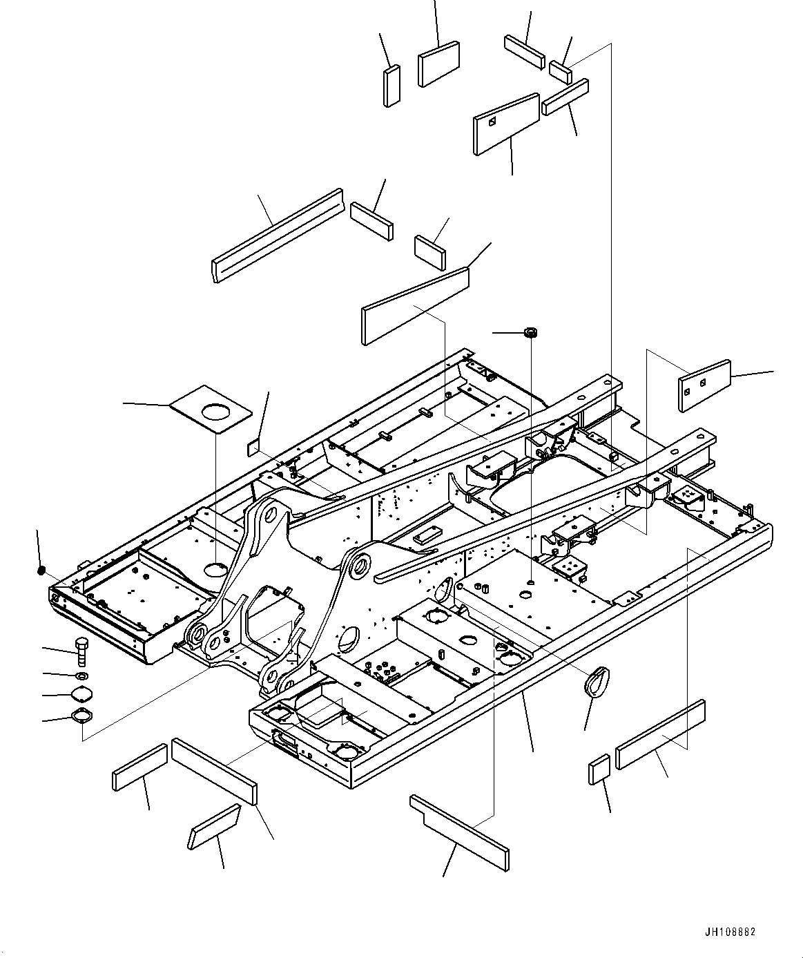 Komatsu parts book diagram for PC360LCI-11 S/N 94001-UP (For KAL): REVOLVING FRAME, (1/2)(#92346-)