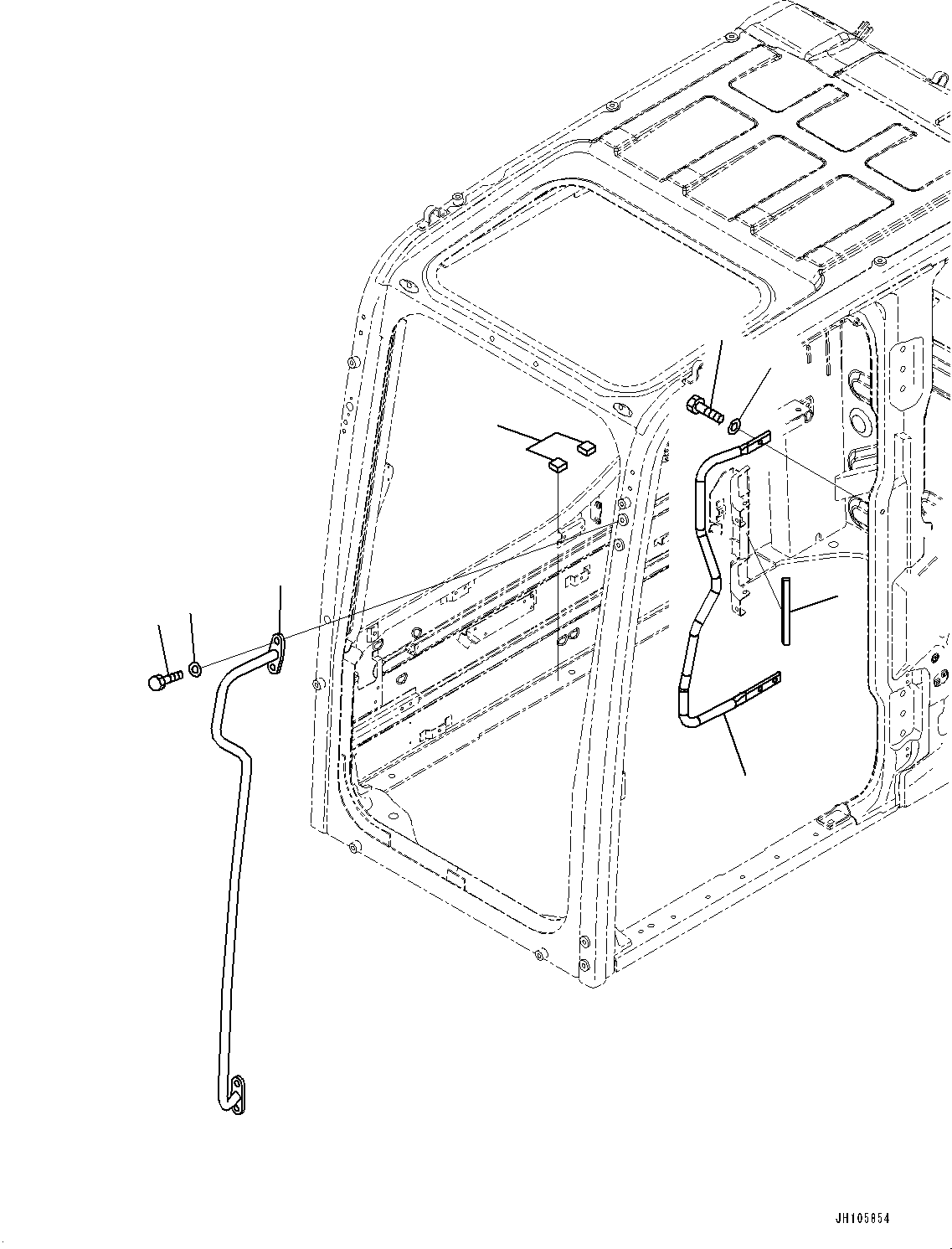 Komatsu parts book diagram for PC360LCI-11 S/N 94001-UP (For KAL): CAB, GRIP(#94001-)