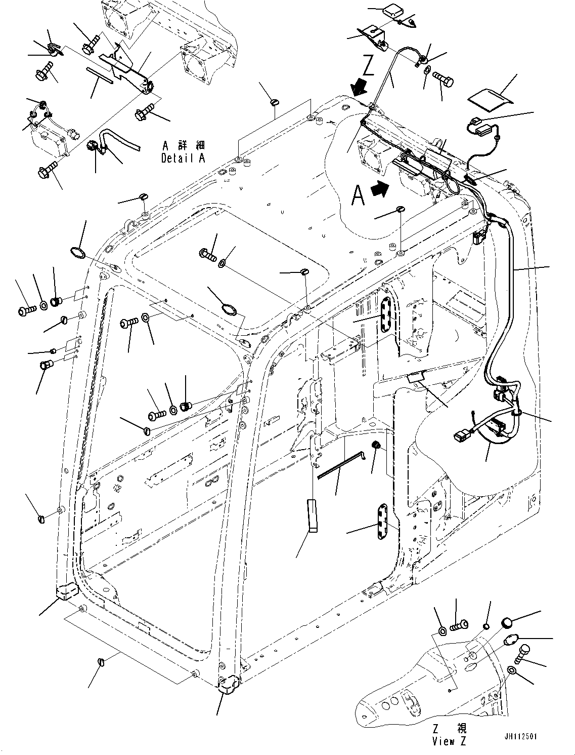 Komatsu parts book diagram for PC360LCI-11 S/N 94001-UP (For KAL): CAB, GATEWAY FUNCTION CONTROLLER ANTENNA(#94001-)