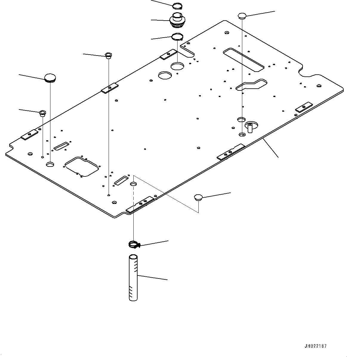 Komatsu parts book diagram for PC360LCI-11 S/N 94001-UP (For KAL): CAB, FLOOR, FRAME(#94001-)