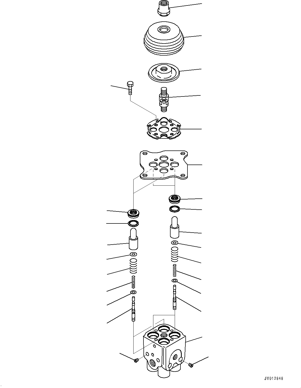 Komatsu parts book diagram for PC360LCI-11 S/N 94001-UP (For KAL): CAB, PPC VALVE (3/4) (L.H.)(#94001-)