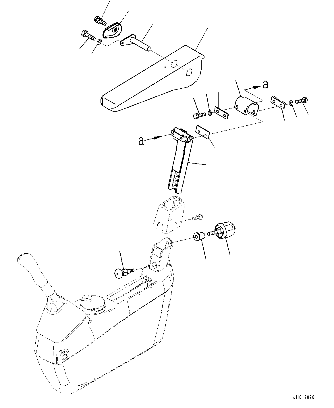 Komatsu parts book diagram for PC360LCI-11 S/N 94001-UP (For KAL): CAB, FLOOR, ARMREST, L.H.(#94001-)