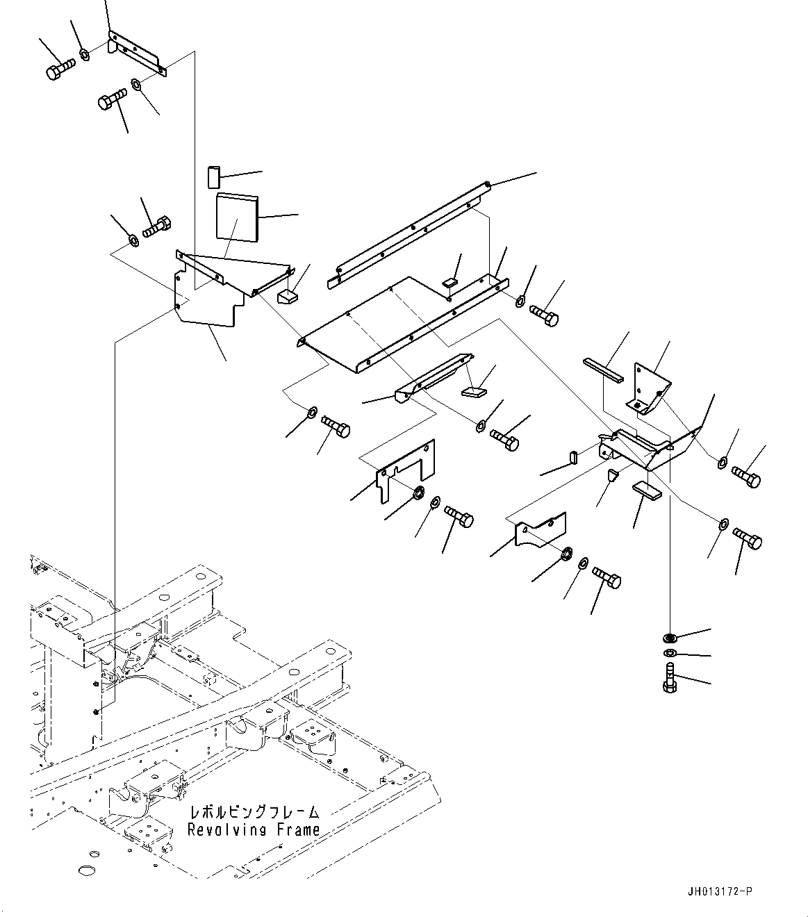 Komatsu parts book diagram for PC360LCI-11 S/N 94001-UP (For KAL): PARTITION, (2/3)(#90156-)