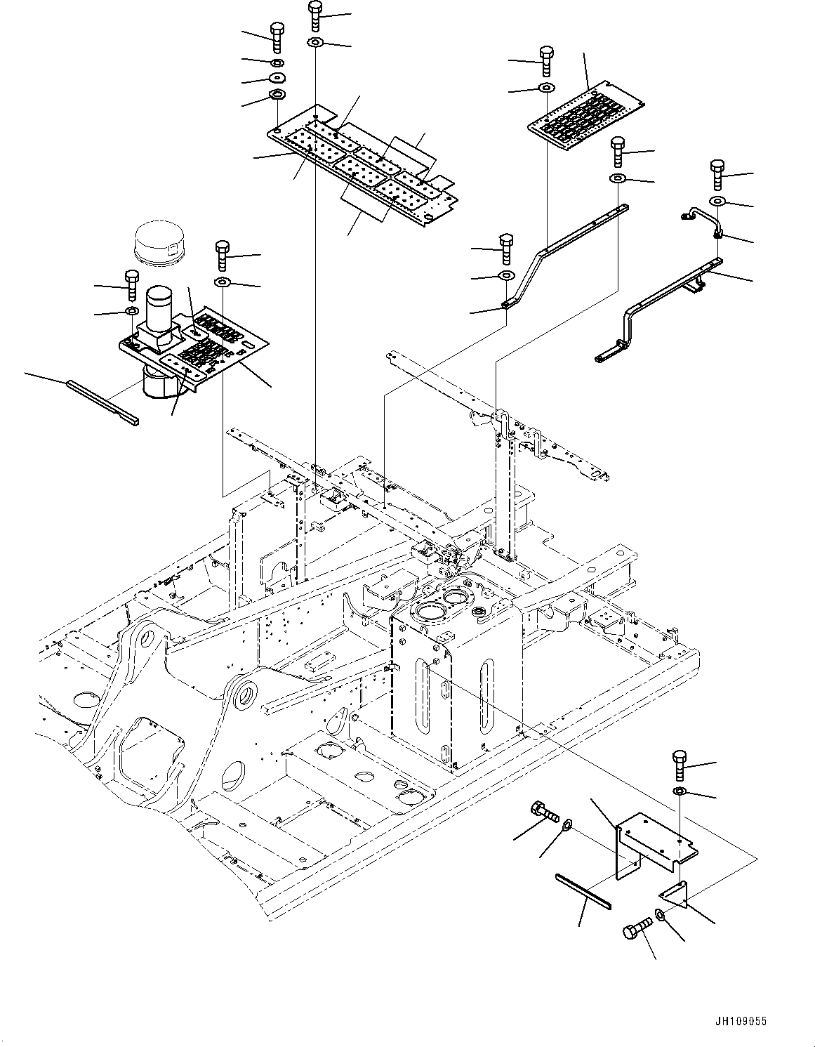 Komatsu parts book diagram for PC360LCI-11 S/N 94001-UP (For KAL): UPPER COVER, (#90156-)