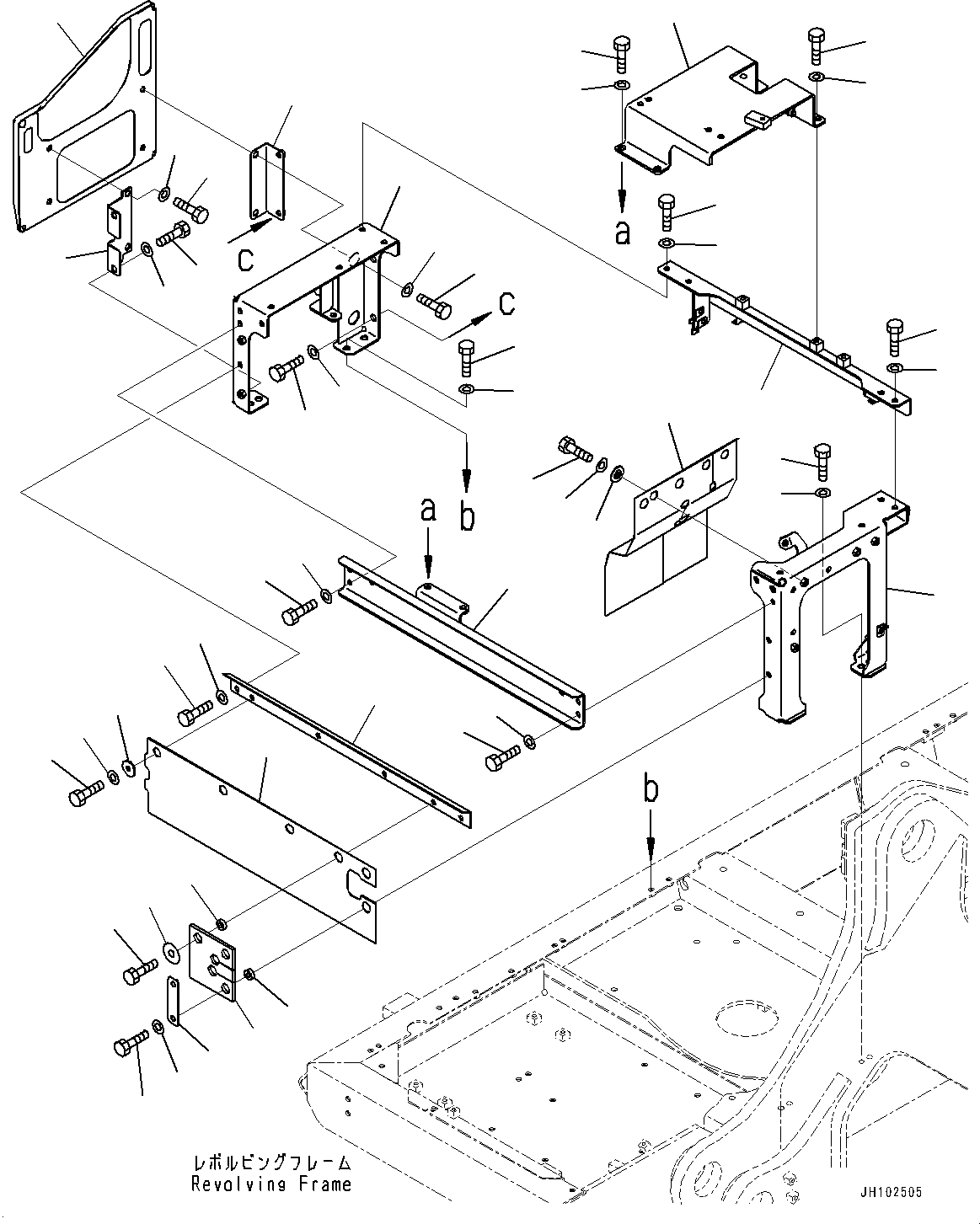 Komatsu parts book diagram for PC360LCI-11 S/N 94001-UP (For KAL): RIGHT SIDE CASE, DEF TANK FRAME(#94001-)