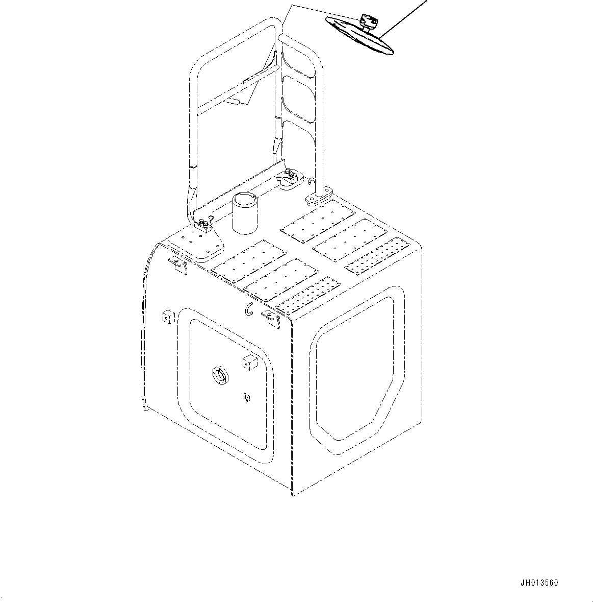 Komatsu parts book diagram for PC360LCI-11 S/N 94001-UP (For KAL): REARVIEW MIRROR, SIDE(#90156-)