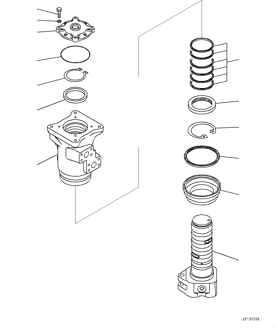 Komatsu parts book diagram for PC360LCI-11 S/N 94001-UP (For KAL): SWIVEL JOINT, INNER PARTS(#90616-)